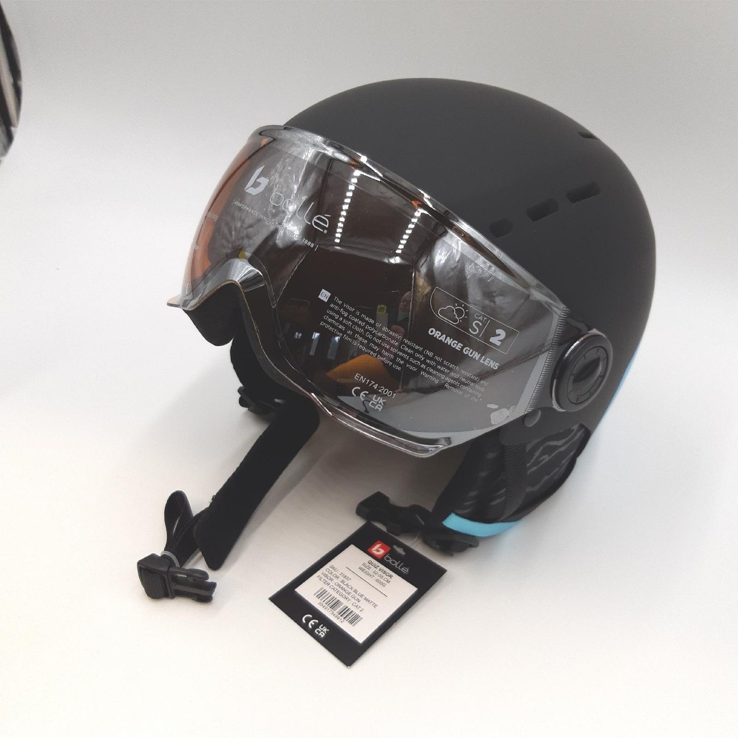 Bollé Skihelm Kopfschutz Sport Might Visor Schwarz Blau 52 55 cm Un
