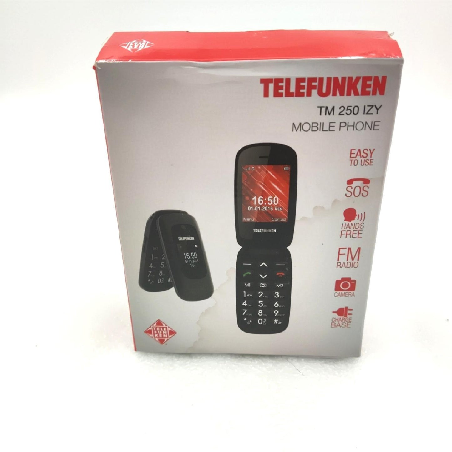 Telefunken Klapphandy Handy Mobilfunk TM 250 Doppelbildschirm praktisch Alltag