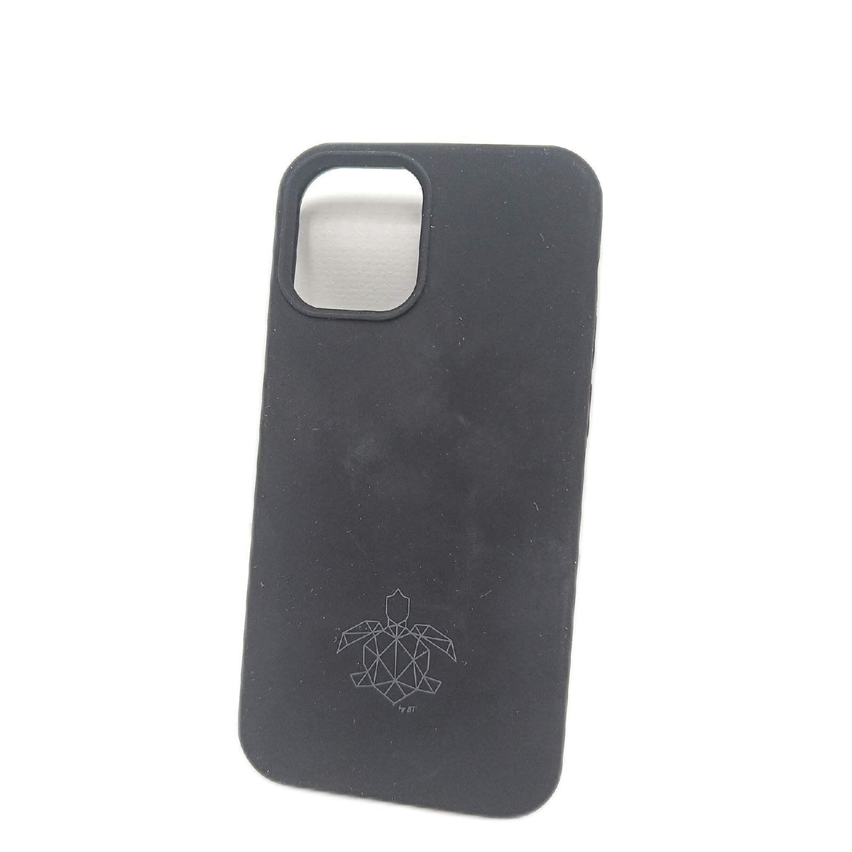 turtleandcase Silikonhülle für iPhone 12 Mini 5 4" - Liquid Silicone Case - Kostenloses Panzerglas - Hochwertiges Silikon mit Rundumschutz - Kratzfestes Mikrofaserfutter Schutzcase Schwarz
