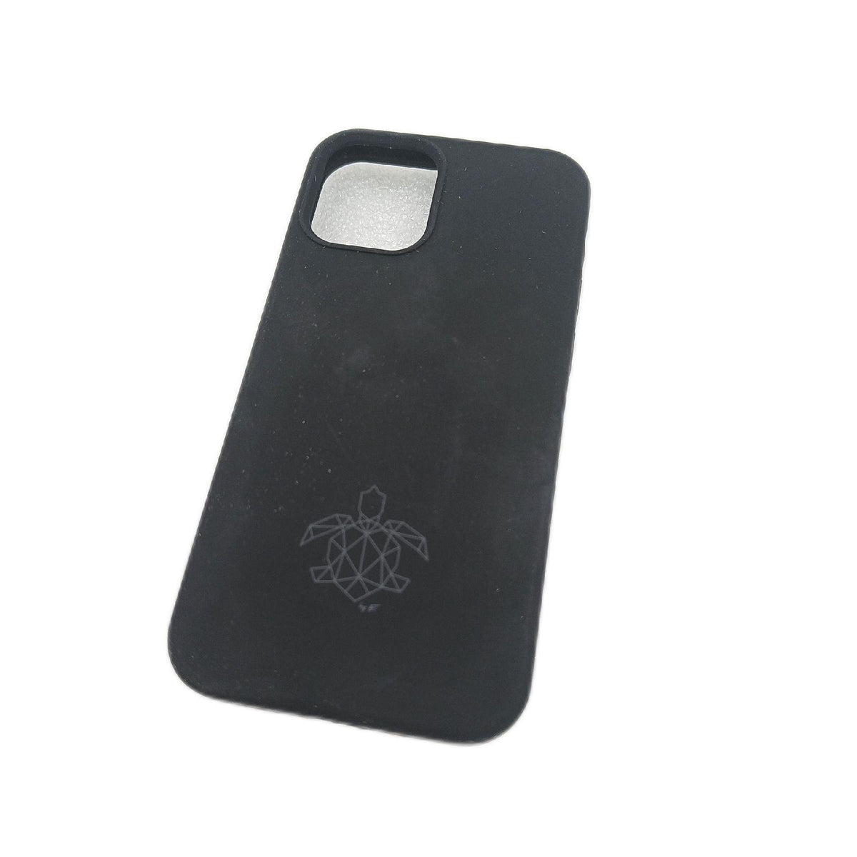 turtleandcase Silikonhülle für iPhone 12 Mini 5 4" - Liquid Silicone Case - Kostenloses Panzerglas - Hochwertiges Silikon mit Rundumschutz - Kratzfestes Mikrofaserfutter Schutzcase Schwarz