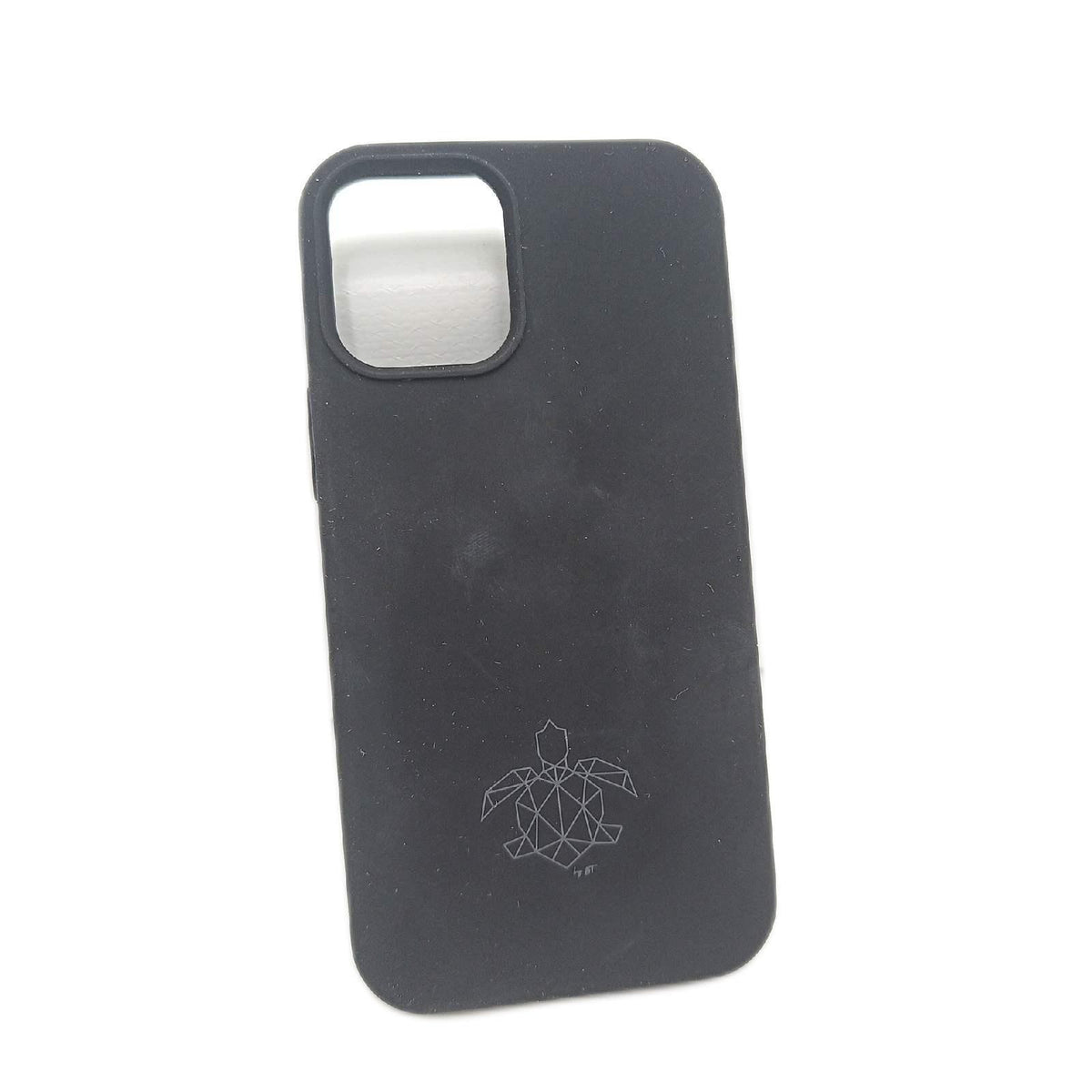 turtleandcase Silikonhülle für iPhone 12 Mini 5 4" - Liquid Silicone Case - Kostenloses Panzerglas - Hochwertiges Silikon mit Rundumschutz - Kratzfestes Mikrofaserfutter Schutzcase Schwarz