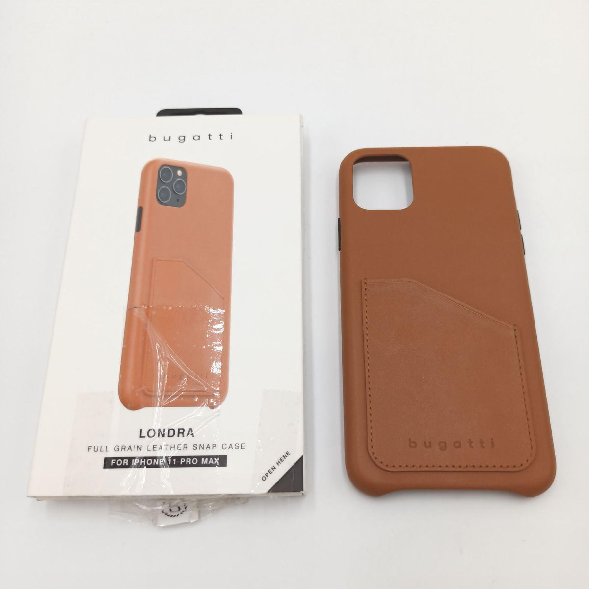 Bugatti Handyhülle Kompatibel mit iPhone 11 Pro Hülle  Londra Rundum Schutzhülle  Cognac