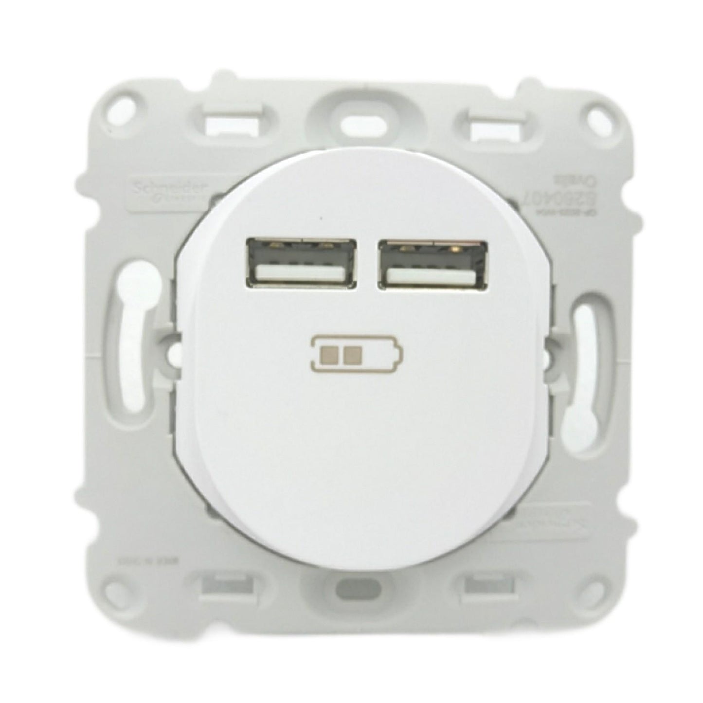 Schneider Electric Ladegeraet Elektronik Ovalis Dual USB Schnell Zuverlaessig Weiss S