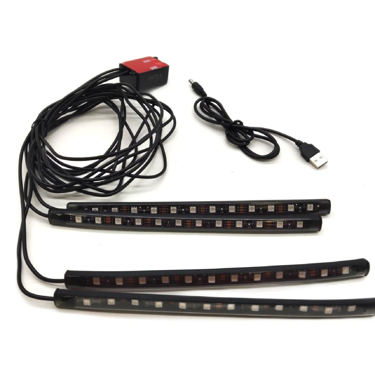 LED Innenbeleuchtung Auto Ambiente Beleuchtung 4pcs 48LED RGB Strips Wasserdicht