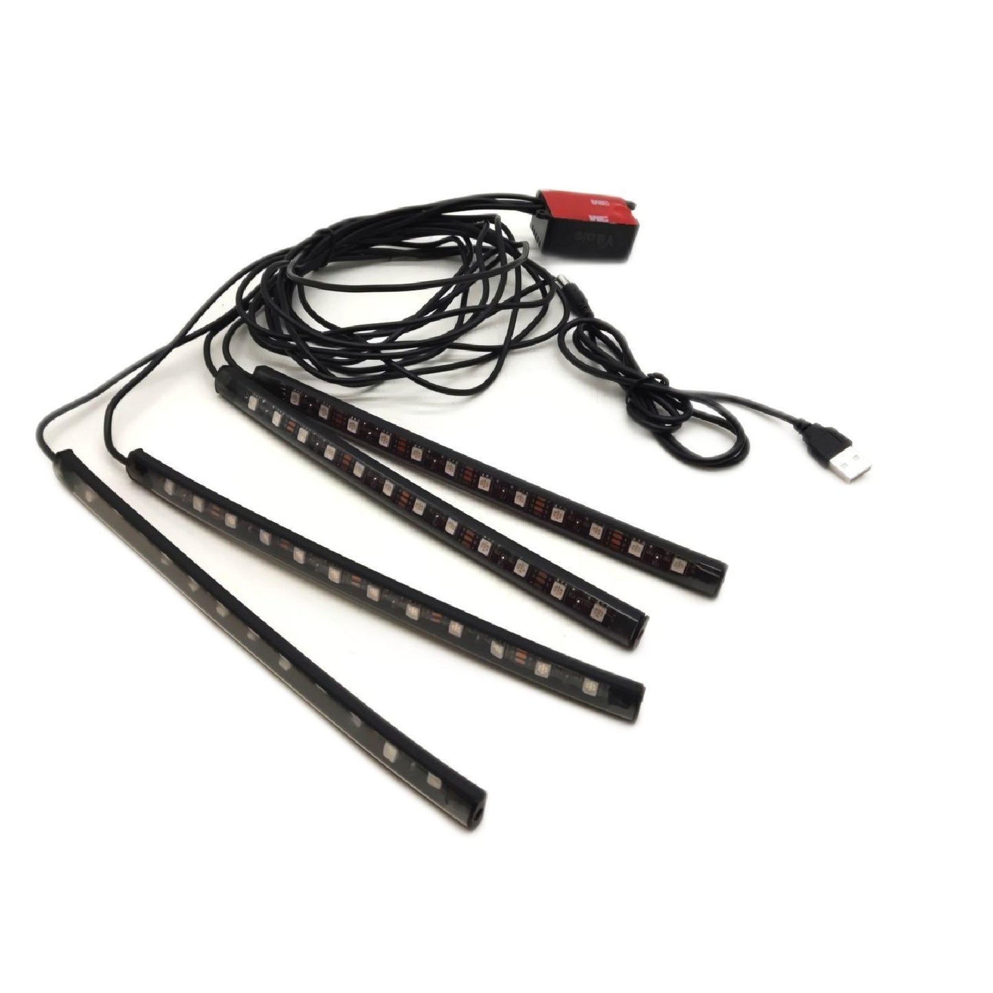LED Innenbeleuchtung Auto Ambiente Beleuchtung 4pcs 48LED RGB Strips Wasserdicht