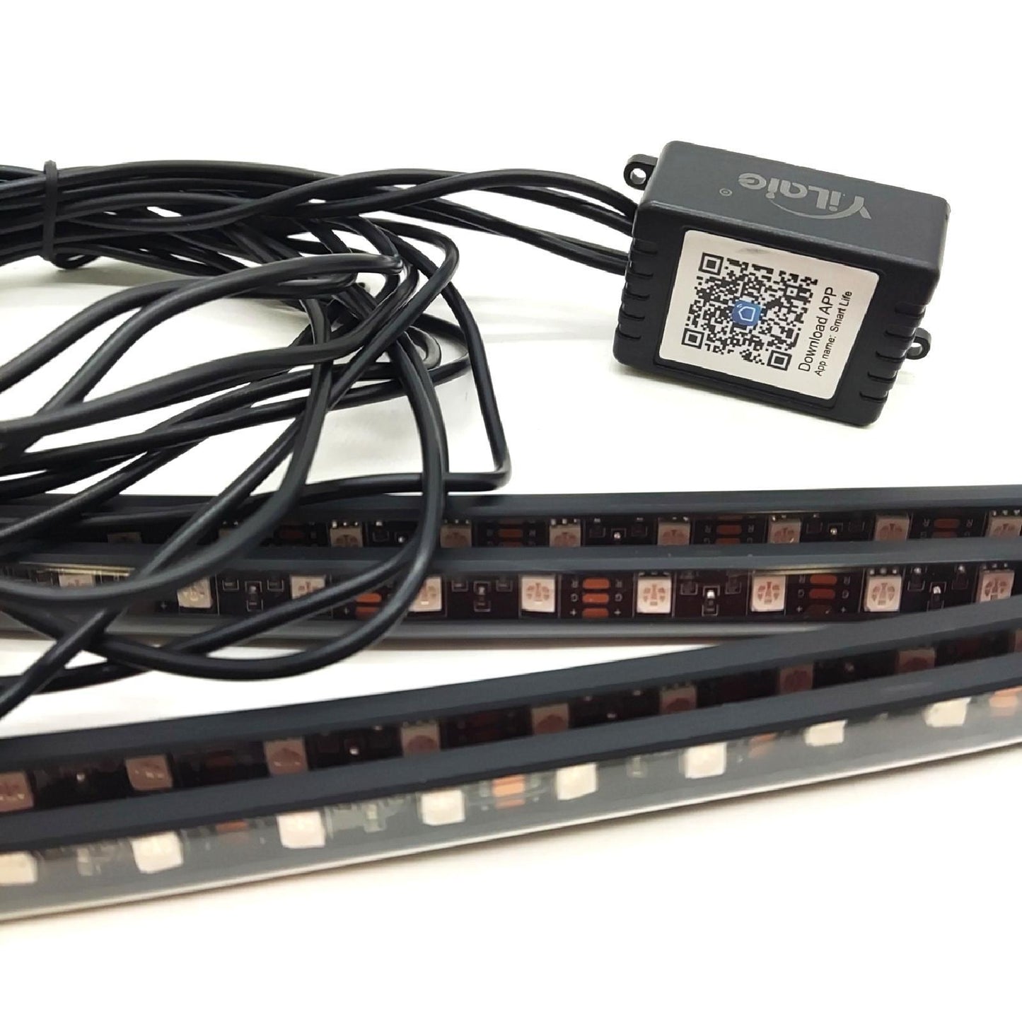 LED Innenbeleuchtung Auto Ambiente Beleuchtung 4pcs 48LED RGB Strips Wasserdicht