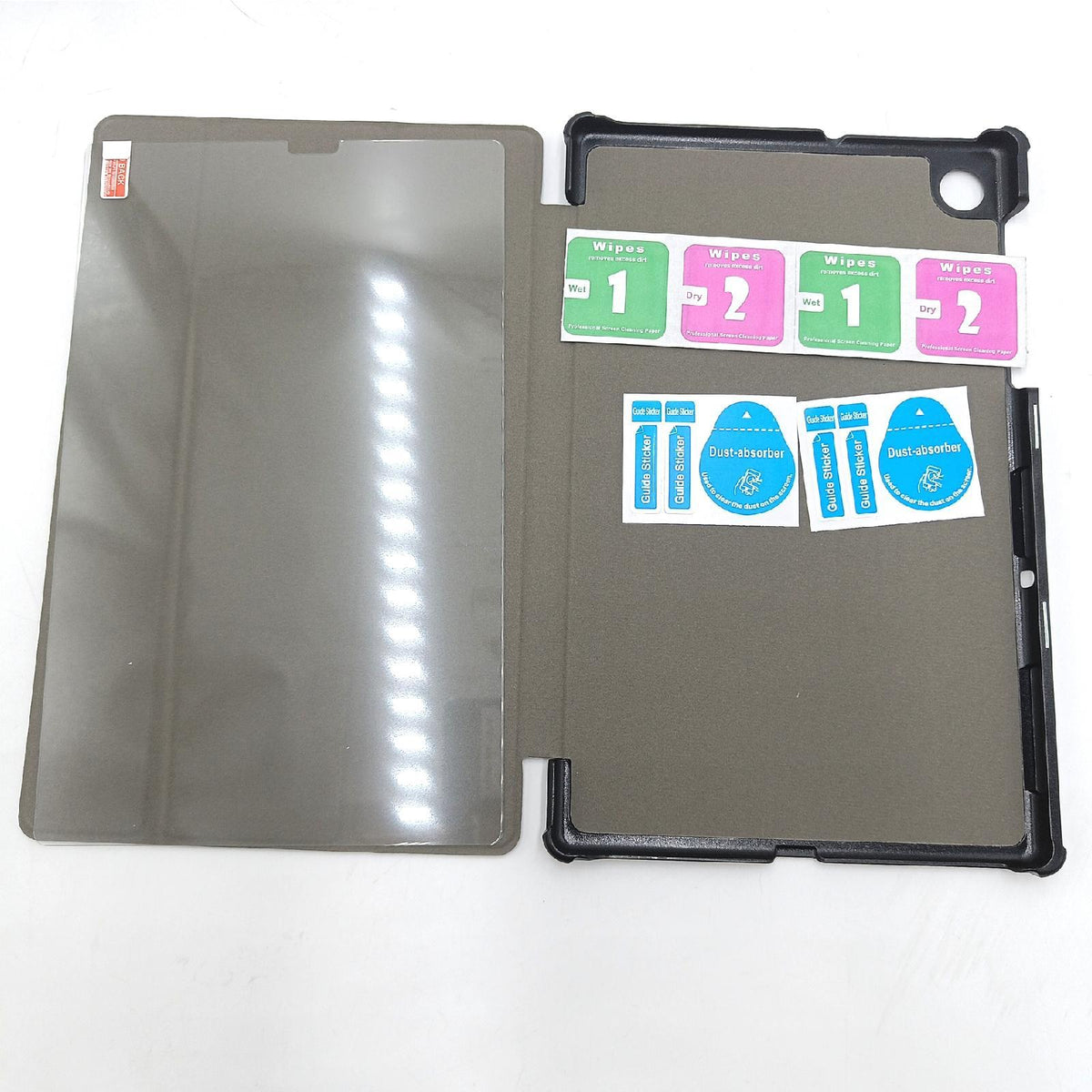 LJSM Hülle + Schutzfolie für Lenovo Tab M10 FHD Plus TB-X606F / TB-X606X 10.3 inch - HD Gehärteter Film Displayschutz  PU Leder Tasche Case Flip Schutzhülle Taschen - Sky