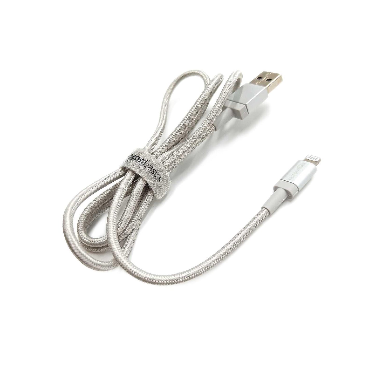 Amazon Basics Verbindungskabel Ladekabel Kabel Zubehör Auf Usb A Nylon Umflochten Mfi Silber 09 Meter Effizient