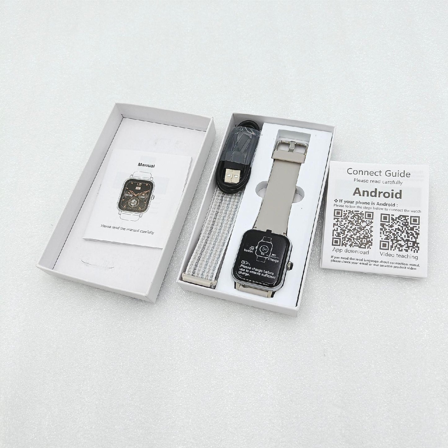 IOWODO Smartwatch Fitnessuhr Elektronik 169 Zoll IP68 Wasserdicht Pulsm
