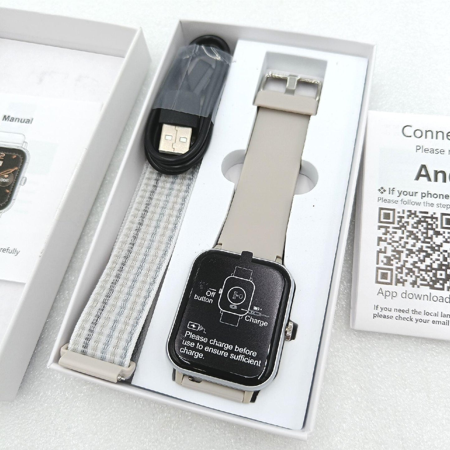 IOWODO Smartwatch Fitnessuhr Elektronik 169 Zoll IP68 Wasserdicht Pulsm