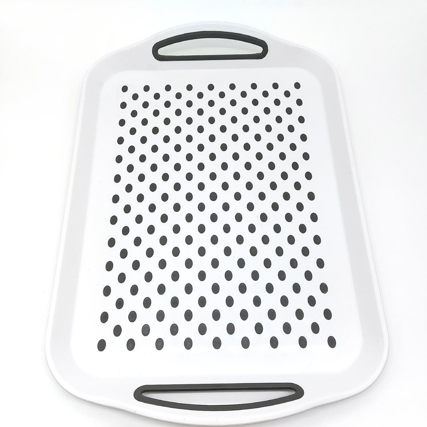 Tablett Serviertablett Geschirrset Service Tray 34 x 25 cm Schwarz Weiss Modern