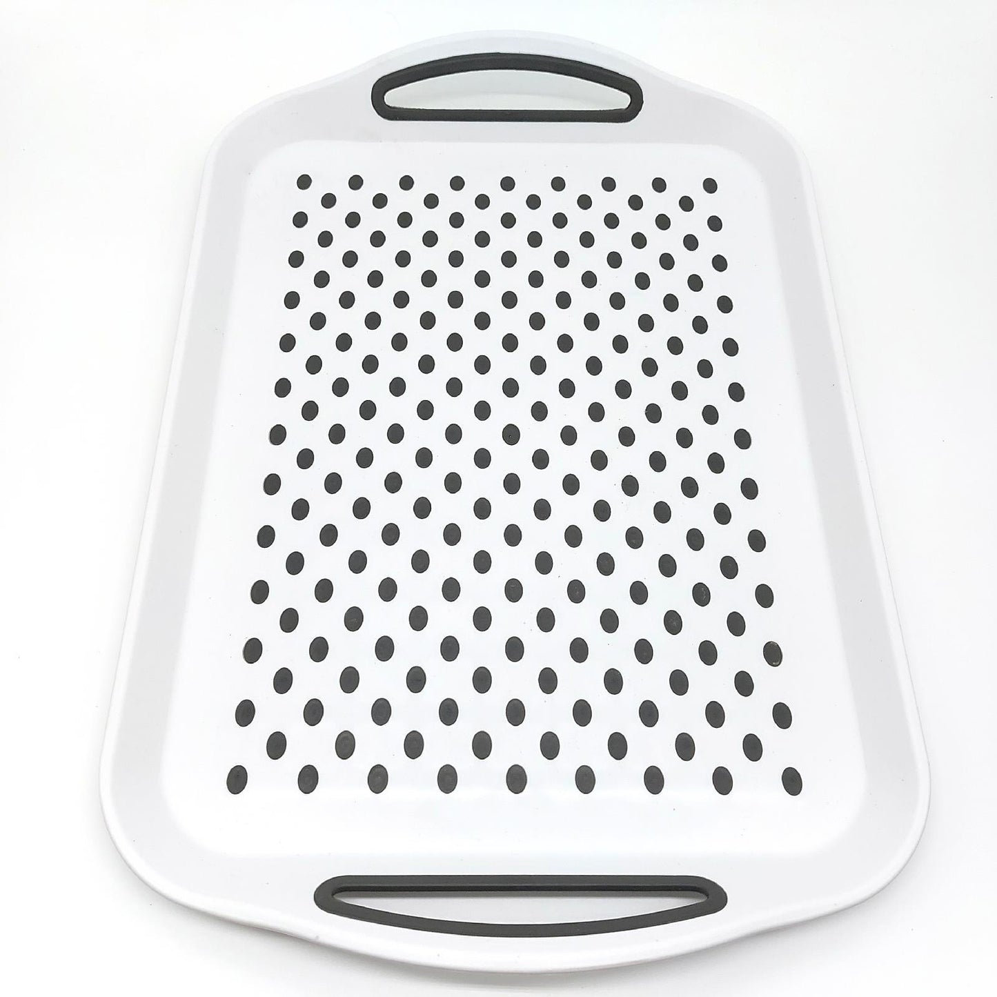 Tablett Serviertablett Geschirrset Service Tray 34 x 25 cm Schwarz Weiss Modern