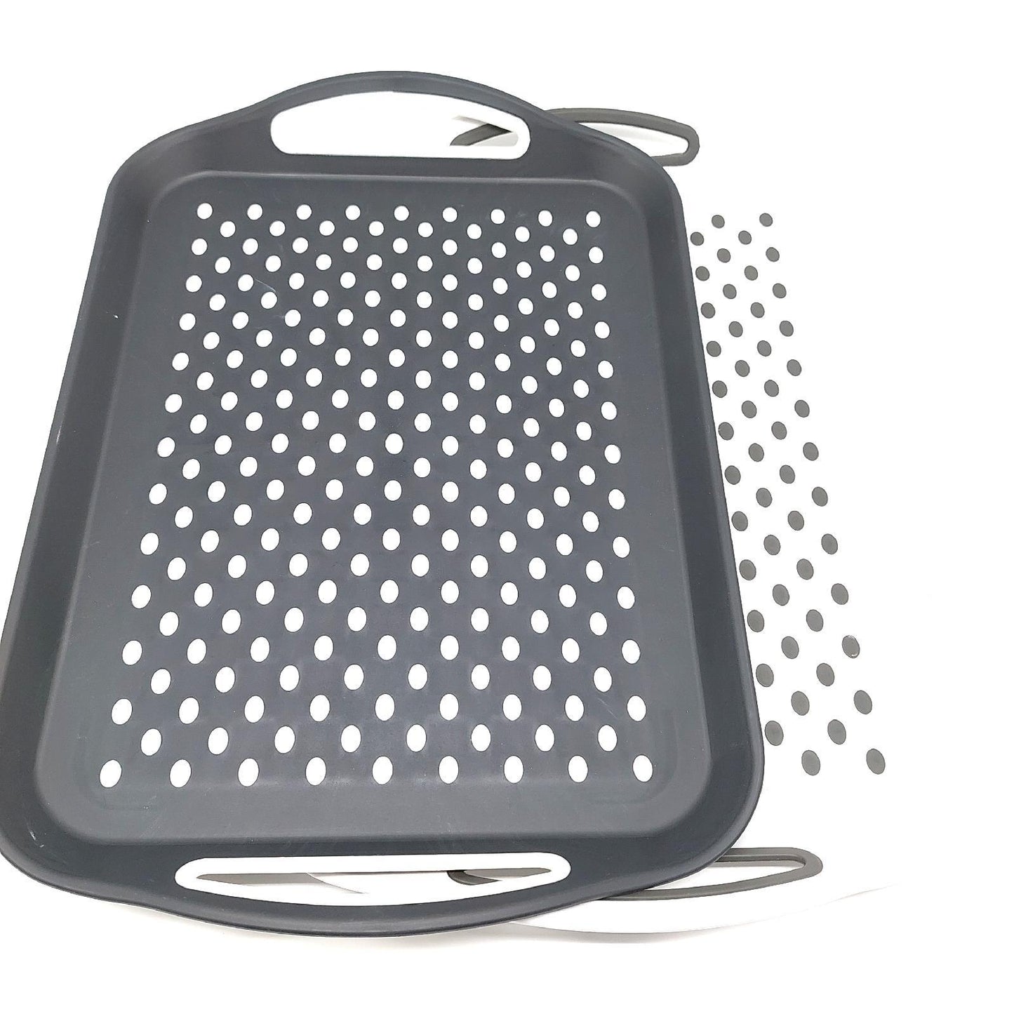 Tablett Serviertablett Geschirrset Service Tray 34 x 25 cm Schwarz Weiss Modern