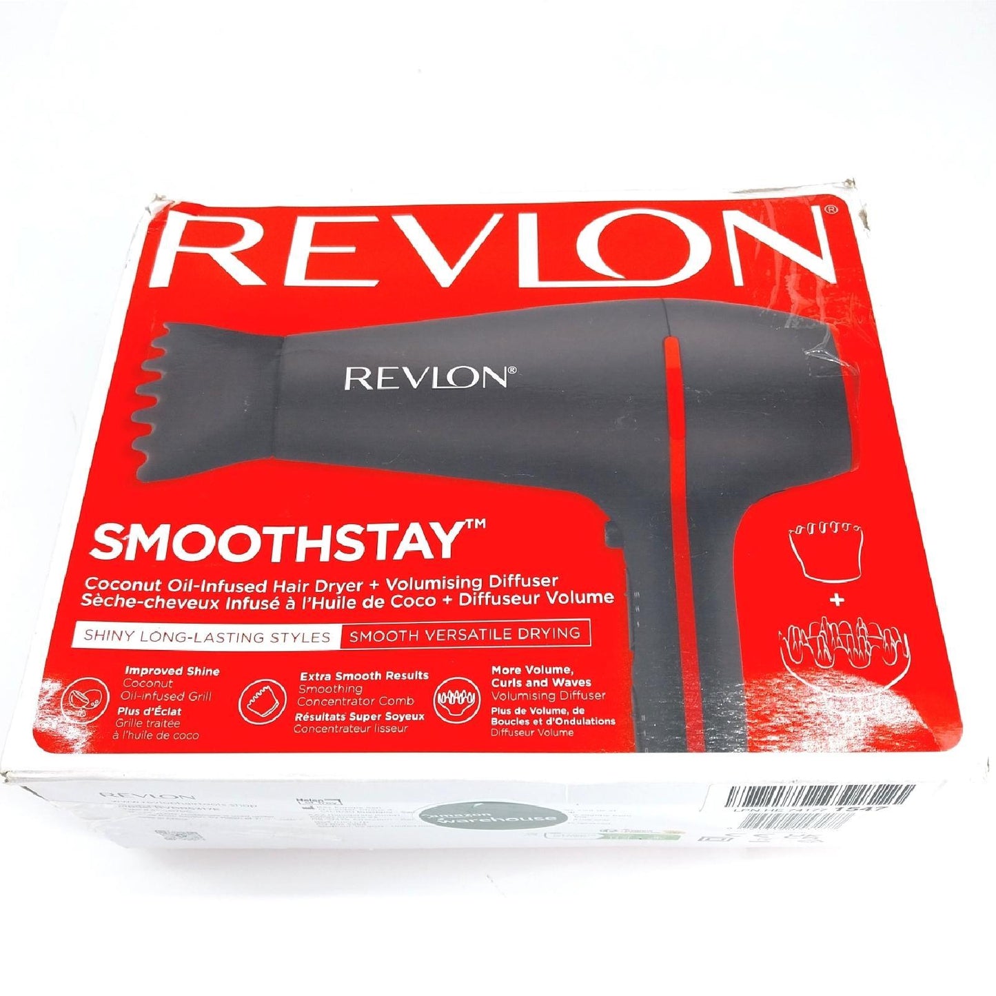Revlon Haartrockner Haarpflege SmoothStay 2000 Watt Kokosöl Infusion
