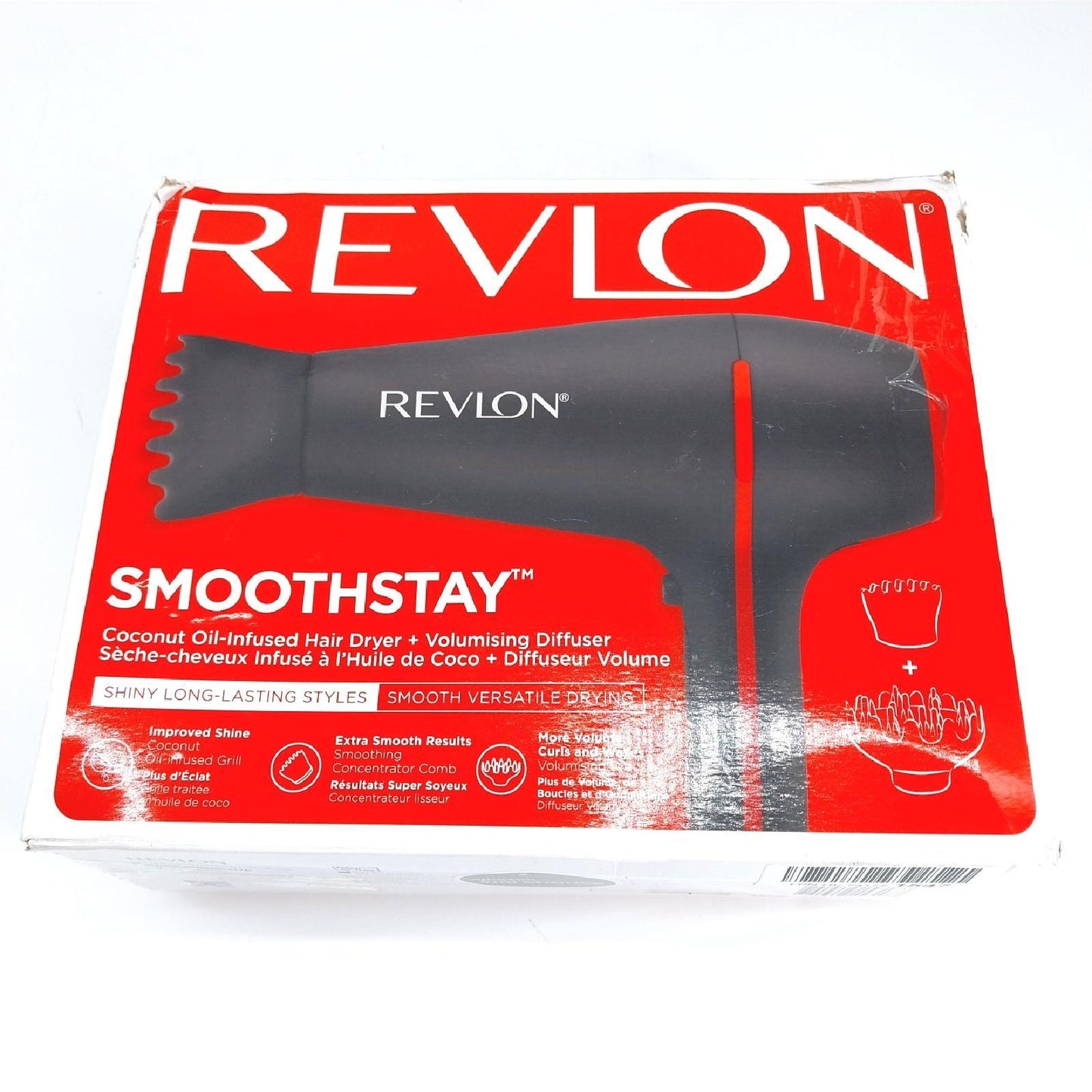 Revlon Haartrockner Haarpflege SmoothStay 2000 Watt Kokosöl Infusion