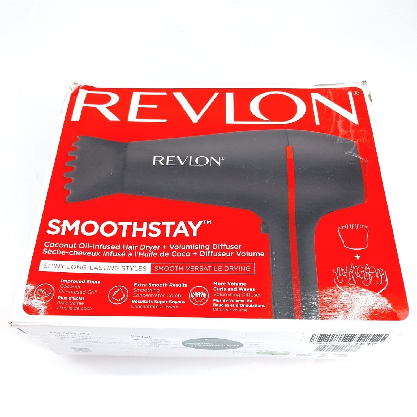 Revlon Haartrockner Haarpflege SmoothStay 2000 Watt Kokosöl Infusion