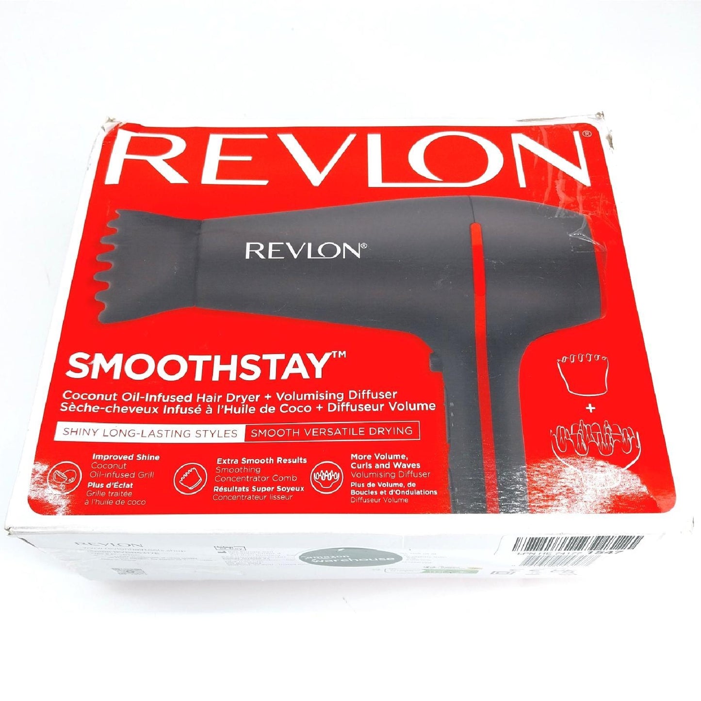 Revlon Haartrockner Haarpflege SmoothStay 2000 Watt Kokosöl Infusion