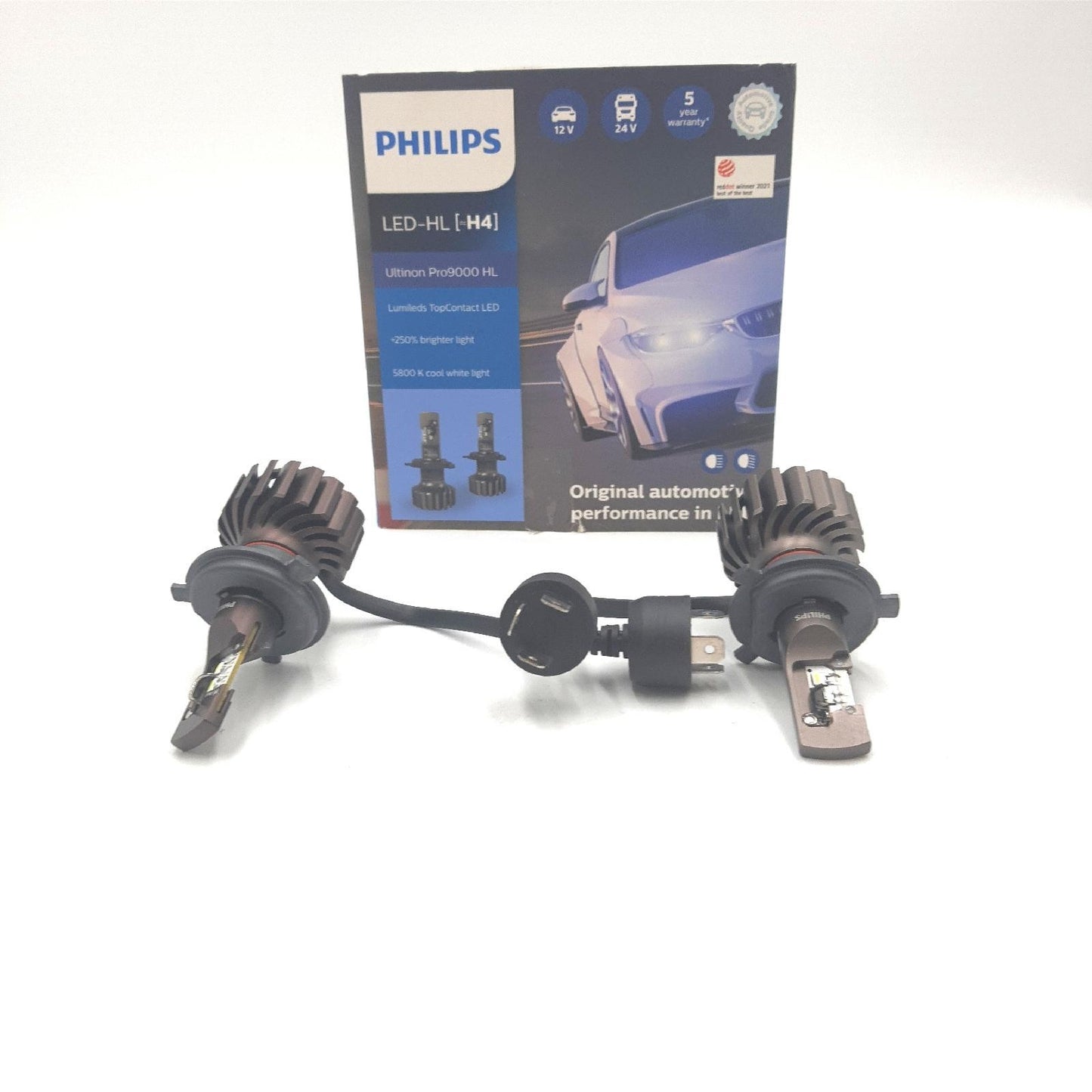 Philips Ultinon Pro9000 LED Autoscheinwerfer H4 Doppelpack Lampen Ultimative Leuchtkraft Starke Beleuchtung