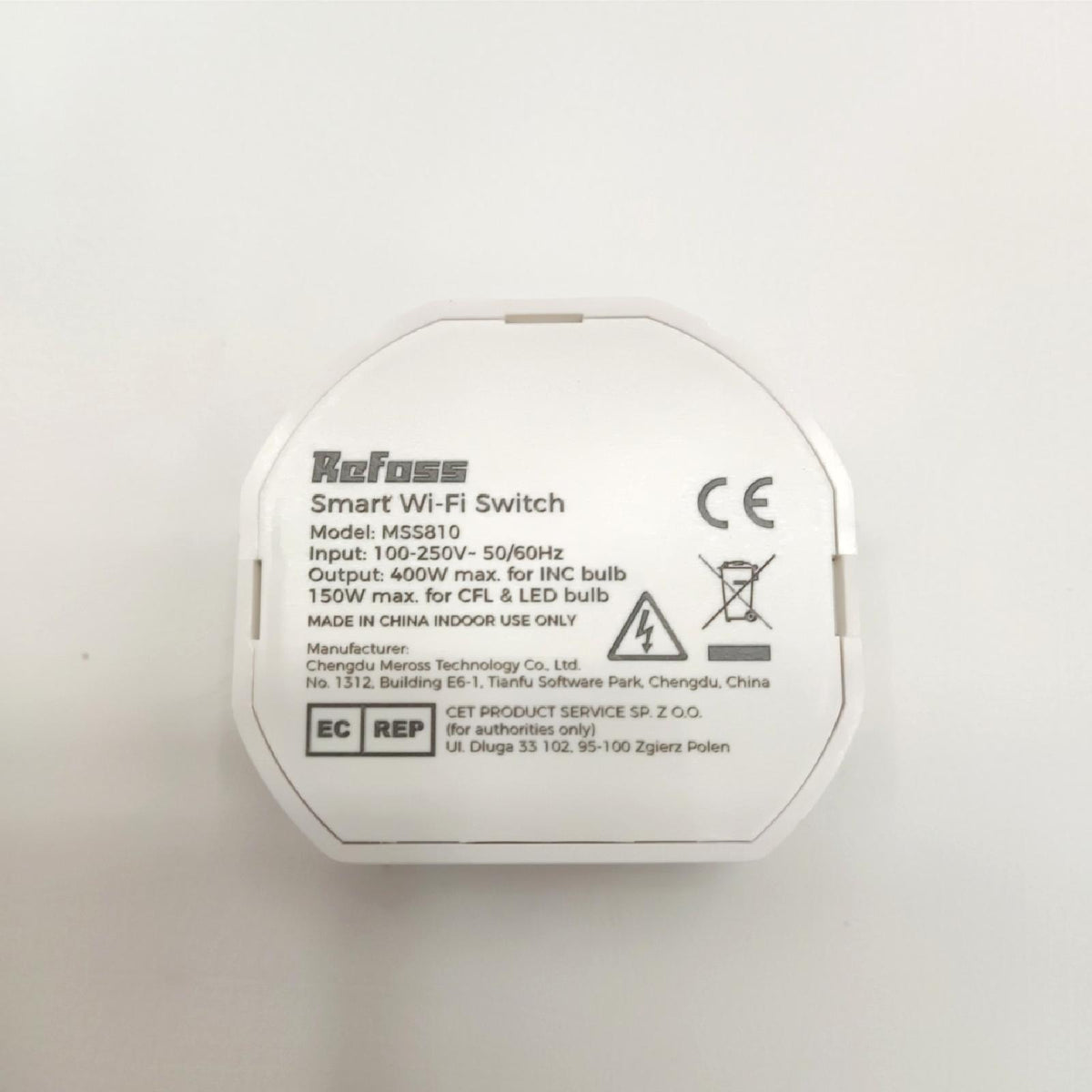 Refoss Schalter Relais Modul Smart Home Mini WLAN kompatibel mit Apple HomeKit Alexa Google Home