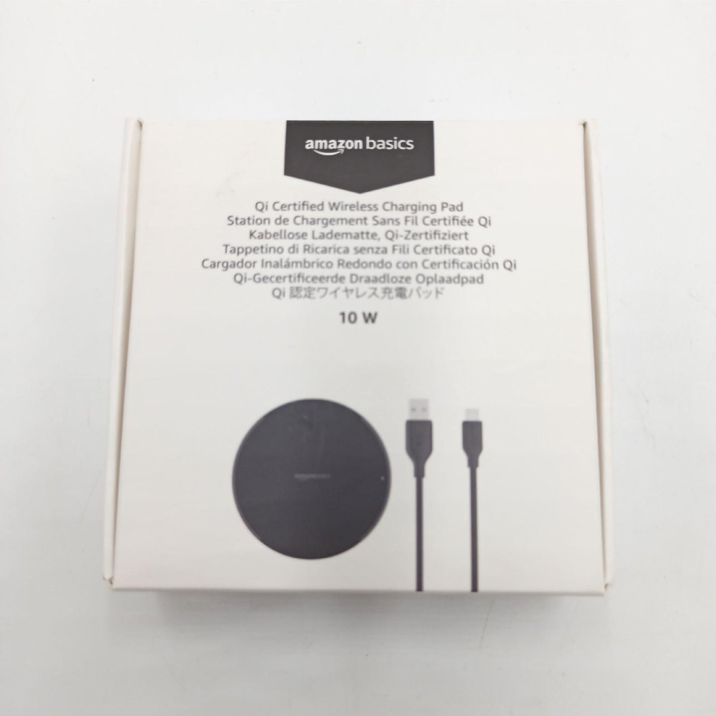 Amazon Basics Ladestation Kabelloses Laden Qi Schwarz 10 Watt Wireless Charging