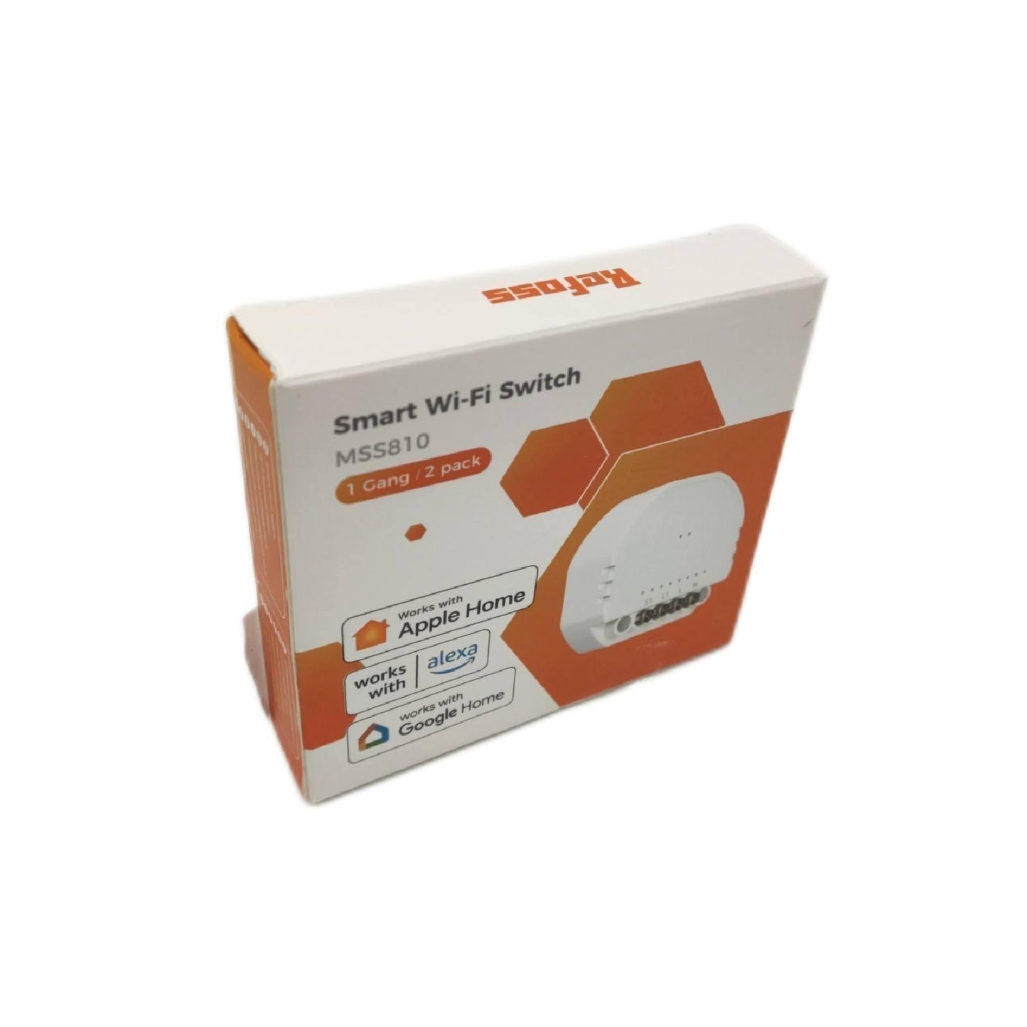 Refoss Mini Smart Lichtschalter, kompatible mit Apple HomeKit, Alexa & Google Home, Relais Modul, 1-Wege-Lichtschalter, Wandschalter, 2.4GHz, 250V 10A, 2 Stück