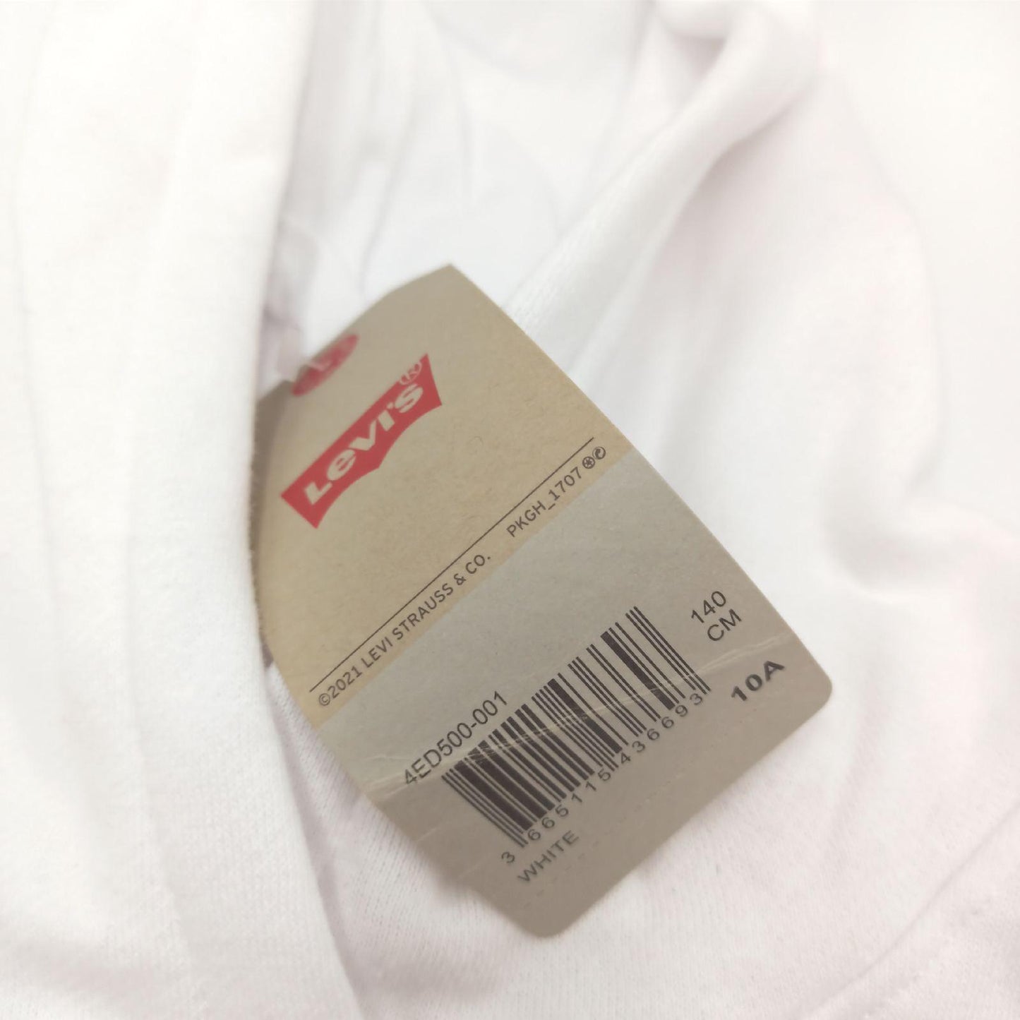 Levis Kinderbekleidung Langarmshirt Mädchen Oberbekleidung High Rise Kapuze Weiß