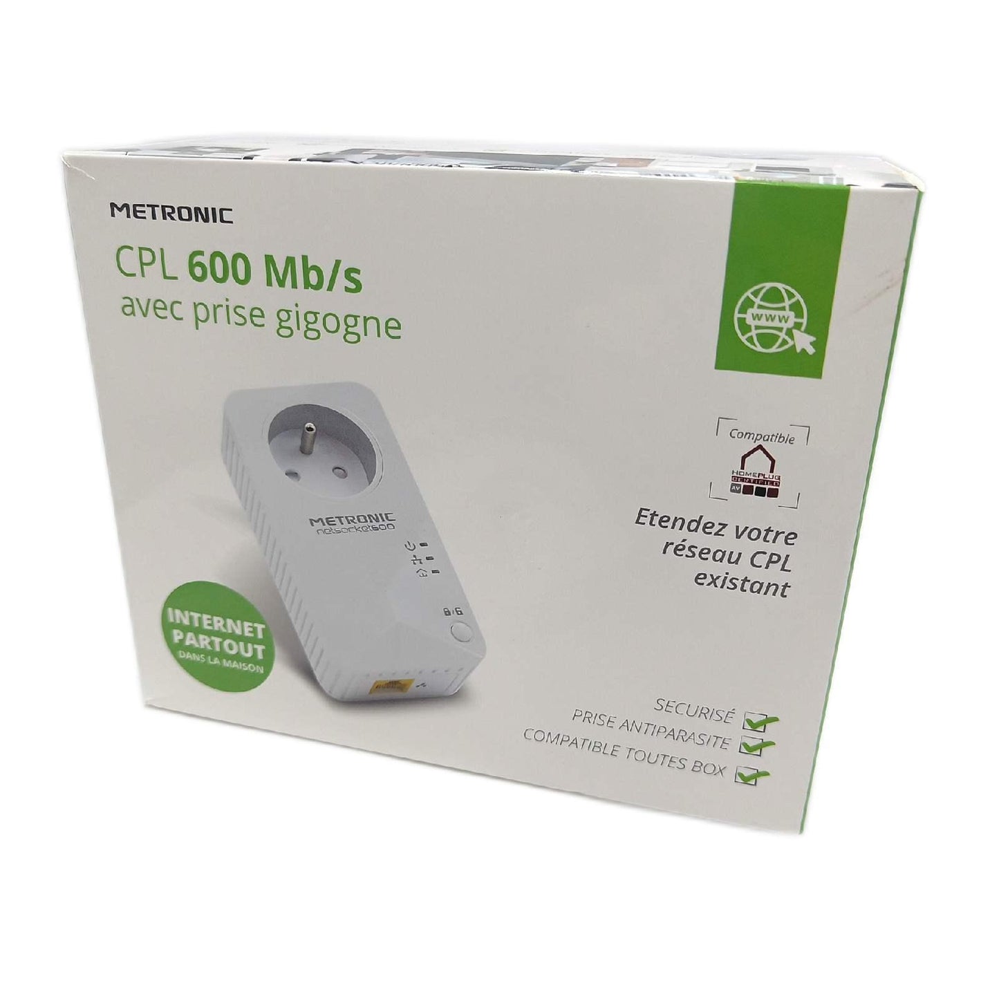 Metronic Netzstecker Netzwerk Zubehör 495466 mit 1 Port Fast Ethernet 100 MB s