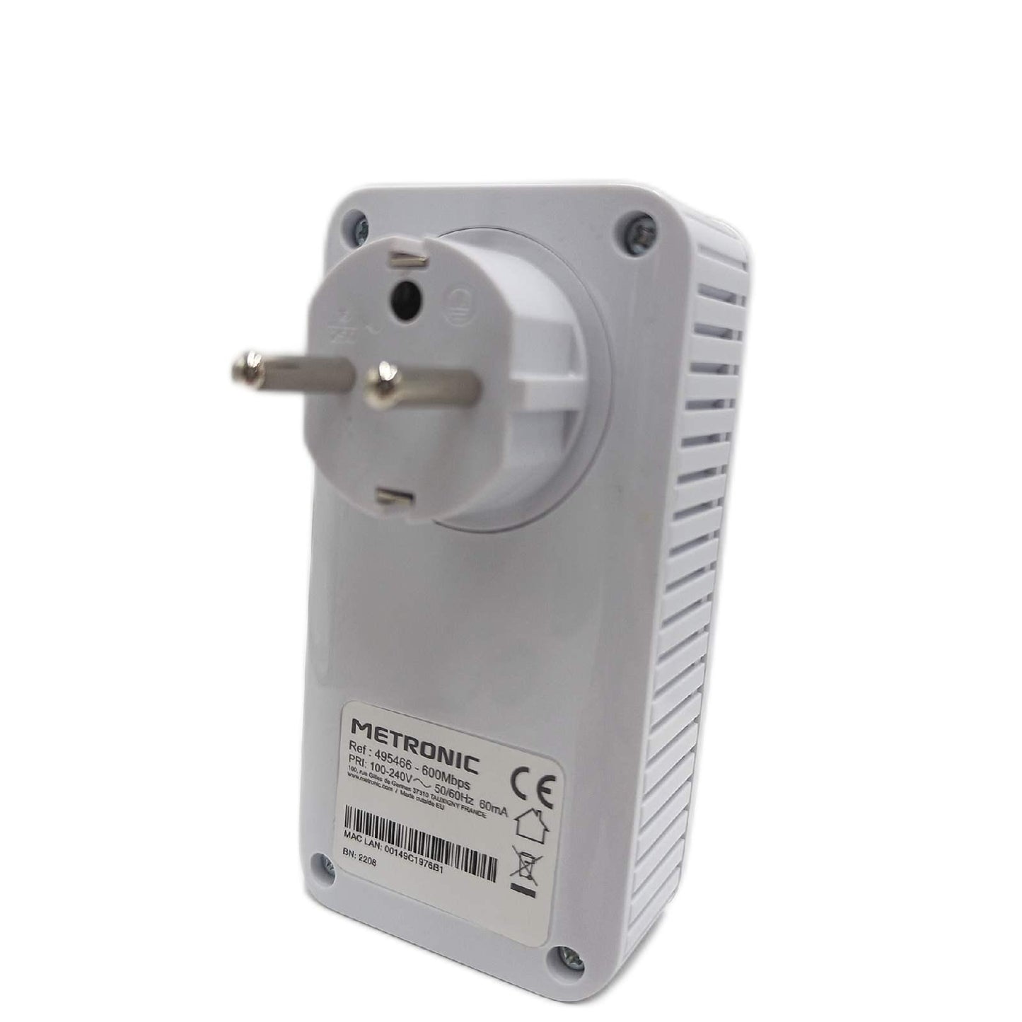 Metronic Netzstecker Netzwerk Zubehör 495466 mit 1 Port Fast Ethernet 100 MB s