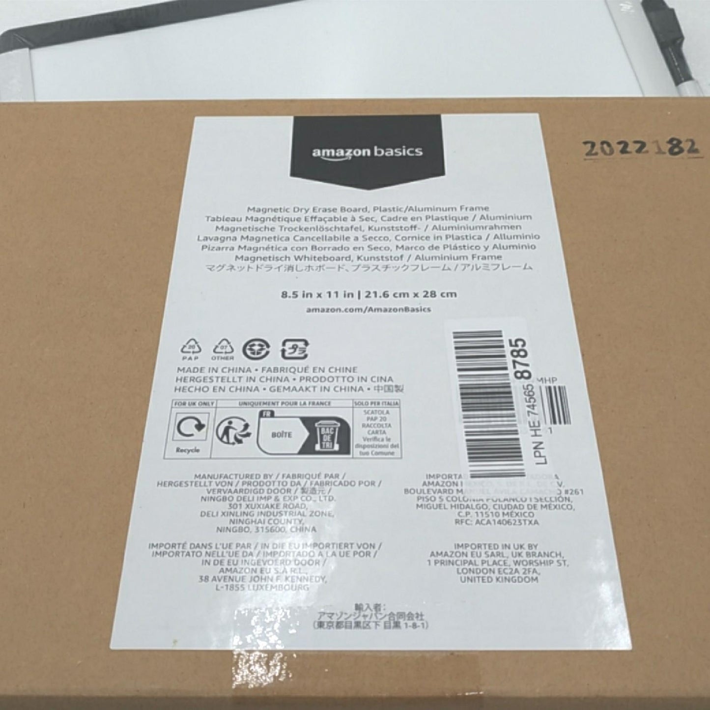 Amazon Basics magnettafel Schreibtafel Bürobedarf 21 6 cm x 28 cm weiss