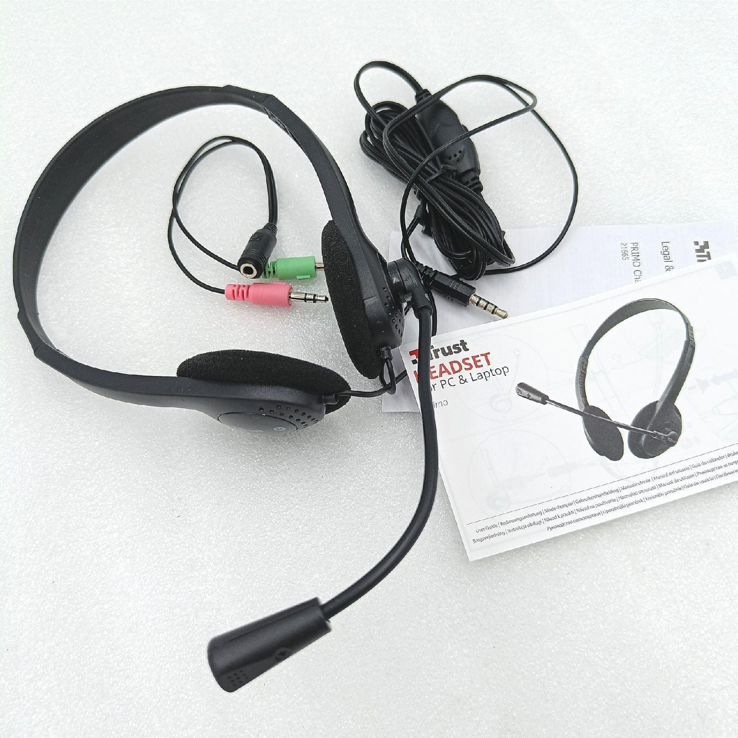 Trust Primo Chat PC Laptop Kopfhörer Kopfbügel Mikrofon Headset schwarz