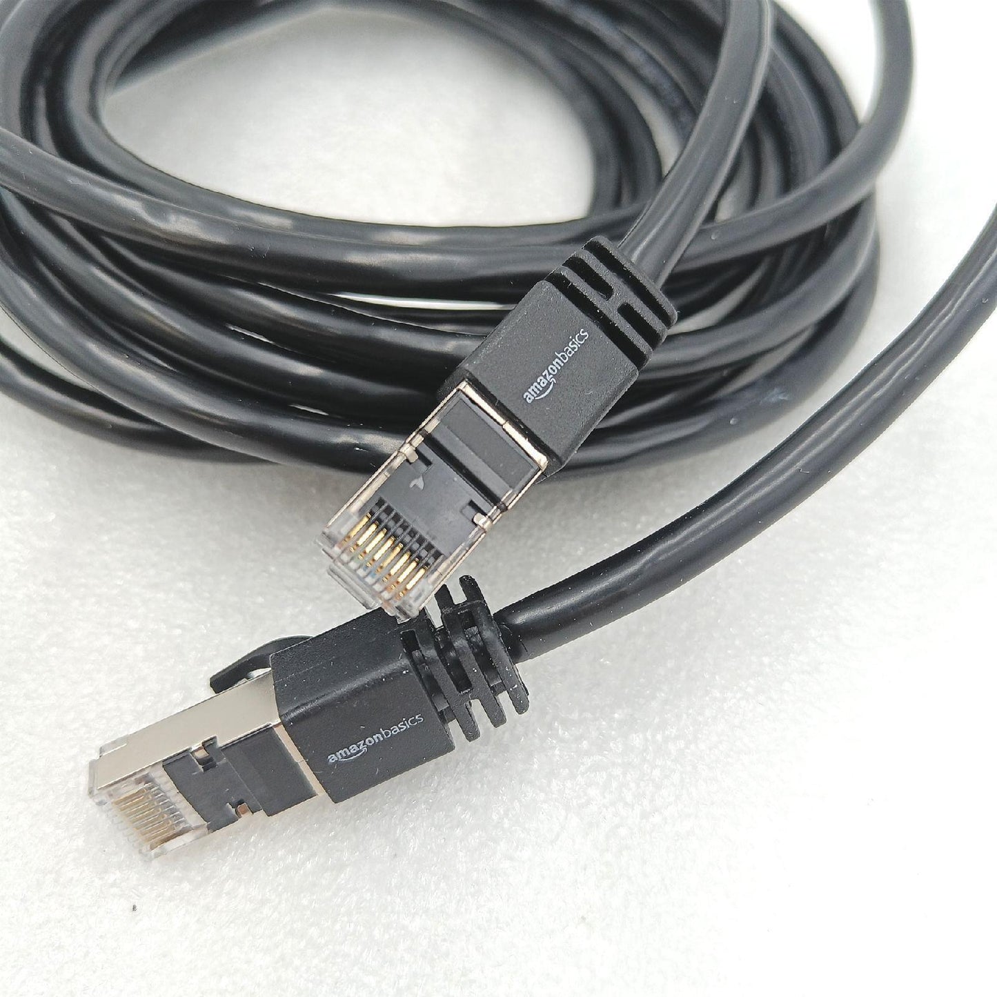 Amazon Basics Patchkabel Netzwerktechnik Ethernet Cat7 Gigabit Schwarz 45 Meter Reichweite