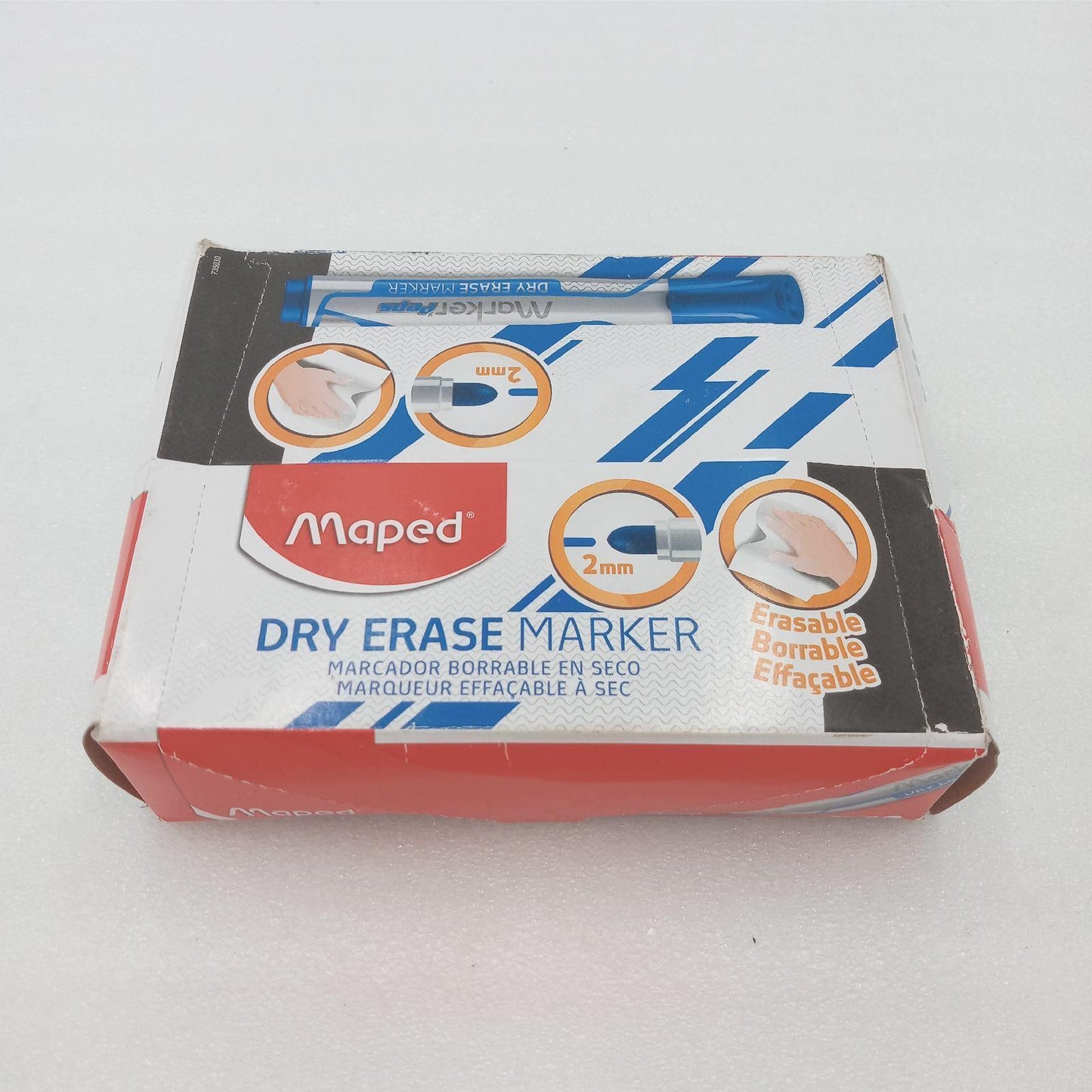 Maped Marker Schreibwaren Whiteboards Marker Blau 2 mm Rundspitze trocken abwischbar