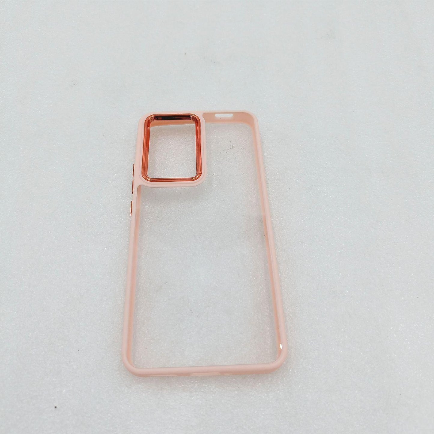 DESSEN Transparente Hülle für Xiaomi Poco F5 Pro 5G, Stoßfest Bumper Handyhülle, Schutzhülle mit Farbiger Rahmen Plus Galvanisierte Farblich Abgesetzte. Rosa