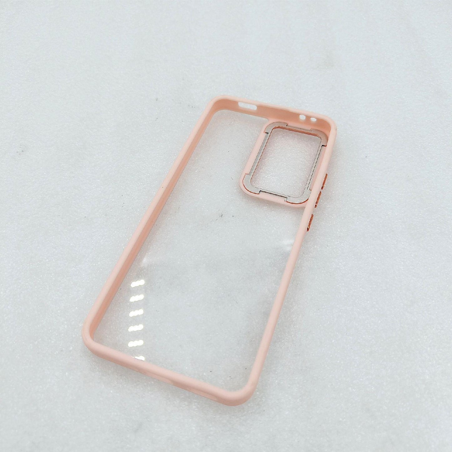 DESSEN Transparente Hülle für Xiaomi Poco F5 Pro 5G, Stoßfest Bumper Handyhülle, Schutzhülle mit Farbiger Rahmen Plus Galvanisierte Farblich Abgesetzte. Rosa
