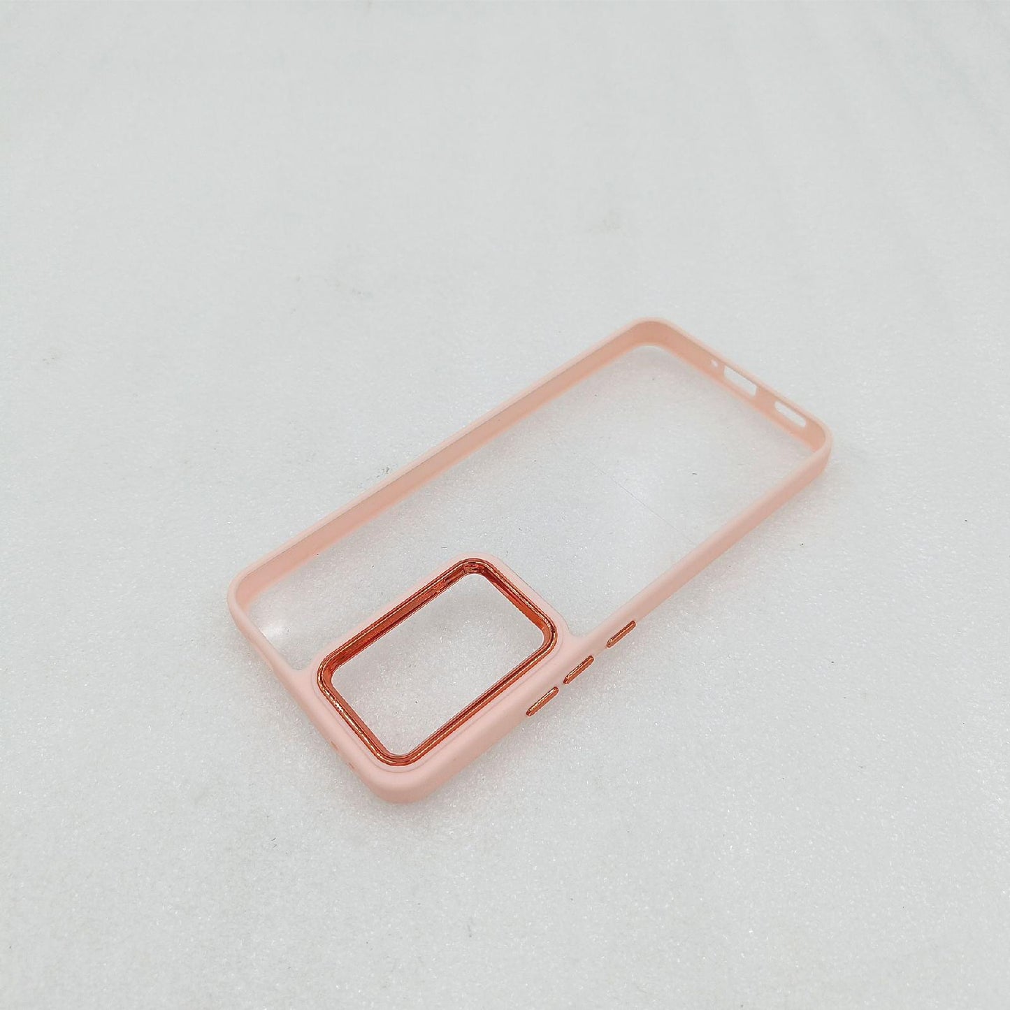 DESSEN Transparente Hülle für Xiaomi Poco F5 Pro 5G, Stoßfest Bumper Handyhülle, Schutzhülle mit Farbiger Rahmen Plus Galvanisierte Farblich Abgesetzte. Rosa