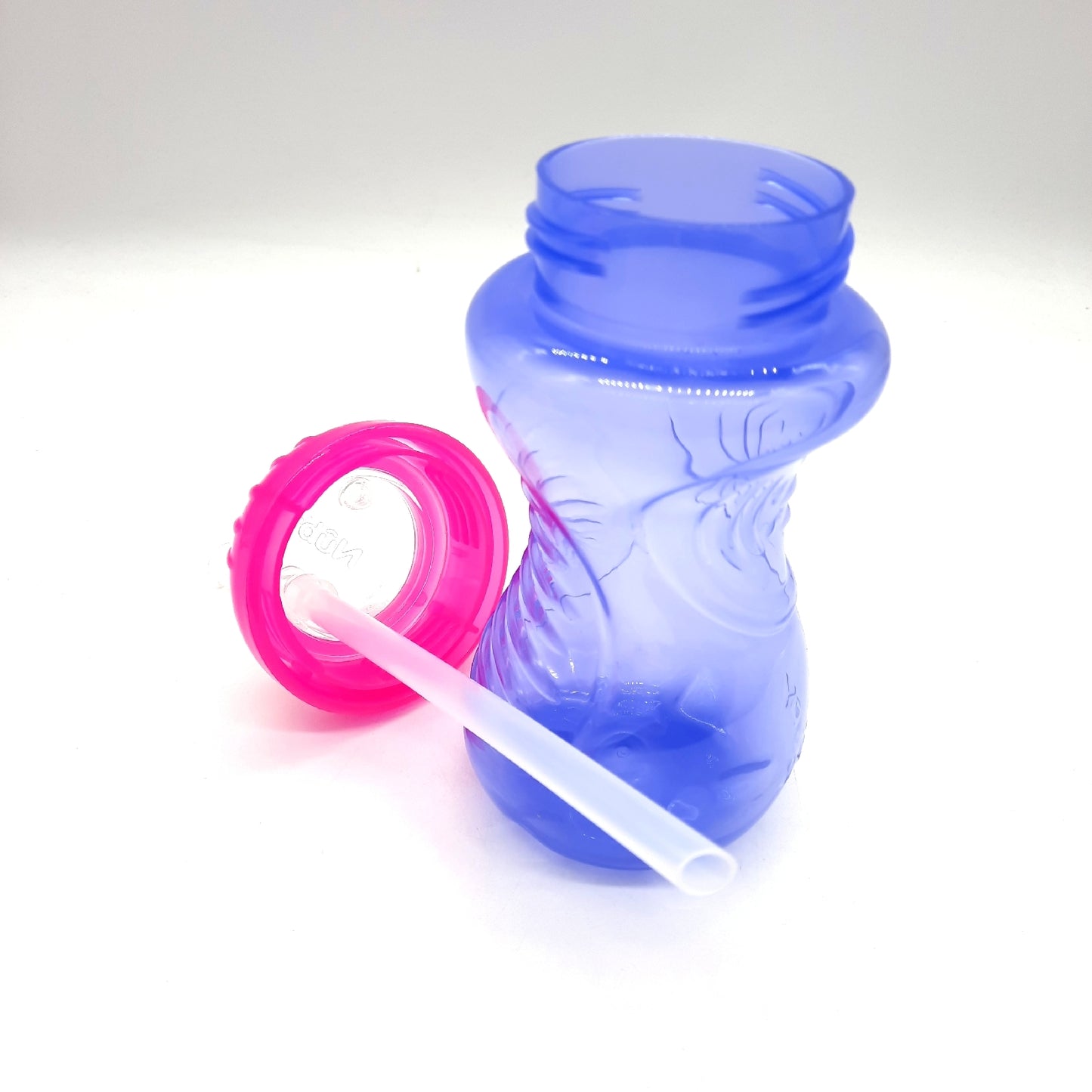 Nuby Schnabelbecher Trinkbecher Babybedarf No Spill flexiblem Strohhalm Rosa 300 ml 3er Pack 12 Monate Plus