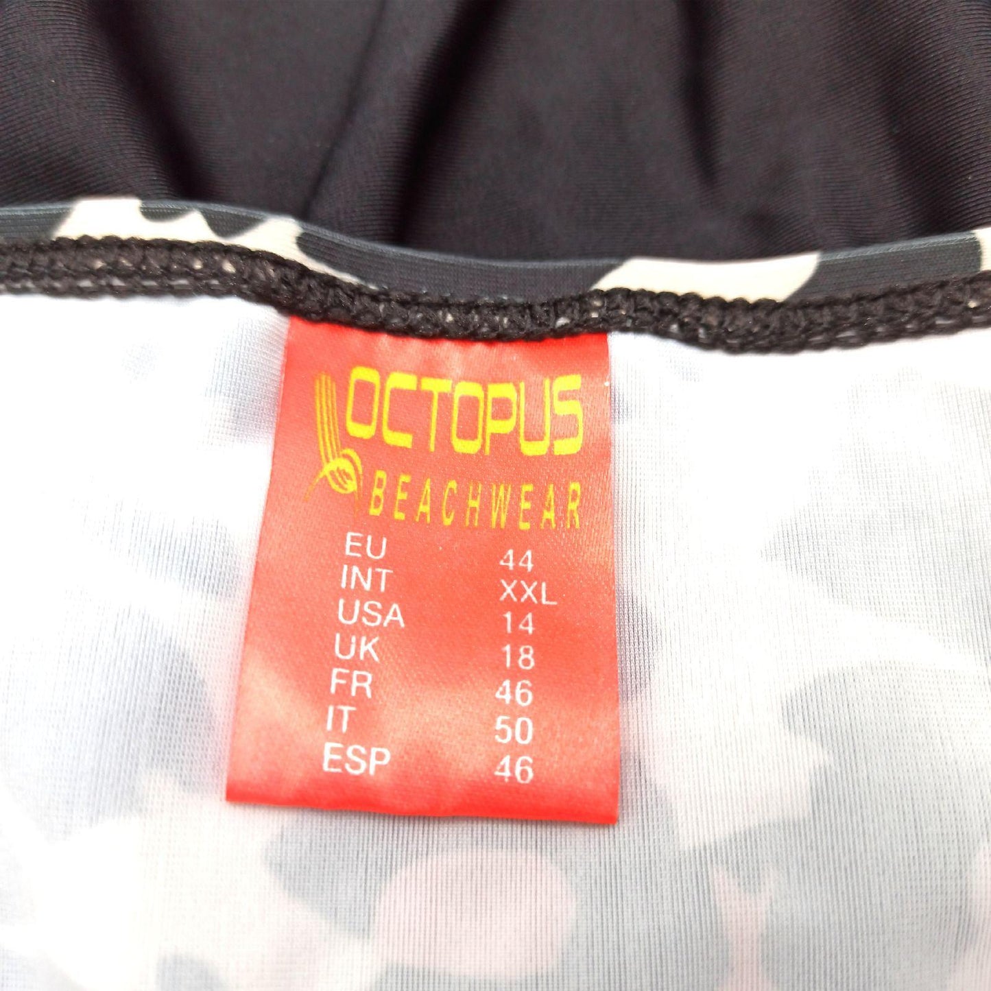 Octopus Tankini Badebekleidung Oversize F5465 Bauchweg Schwarz High Waist Eleganz