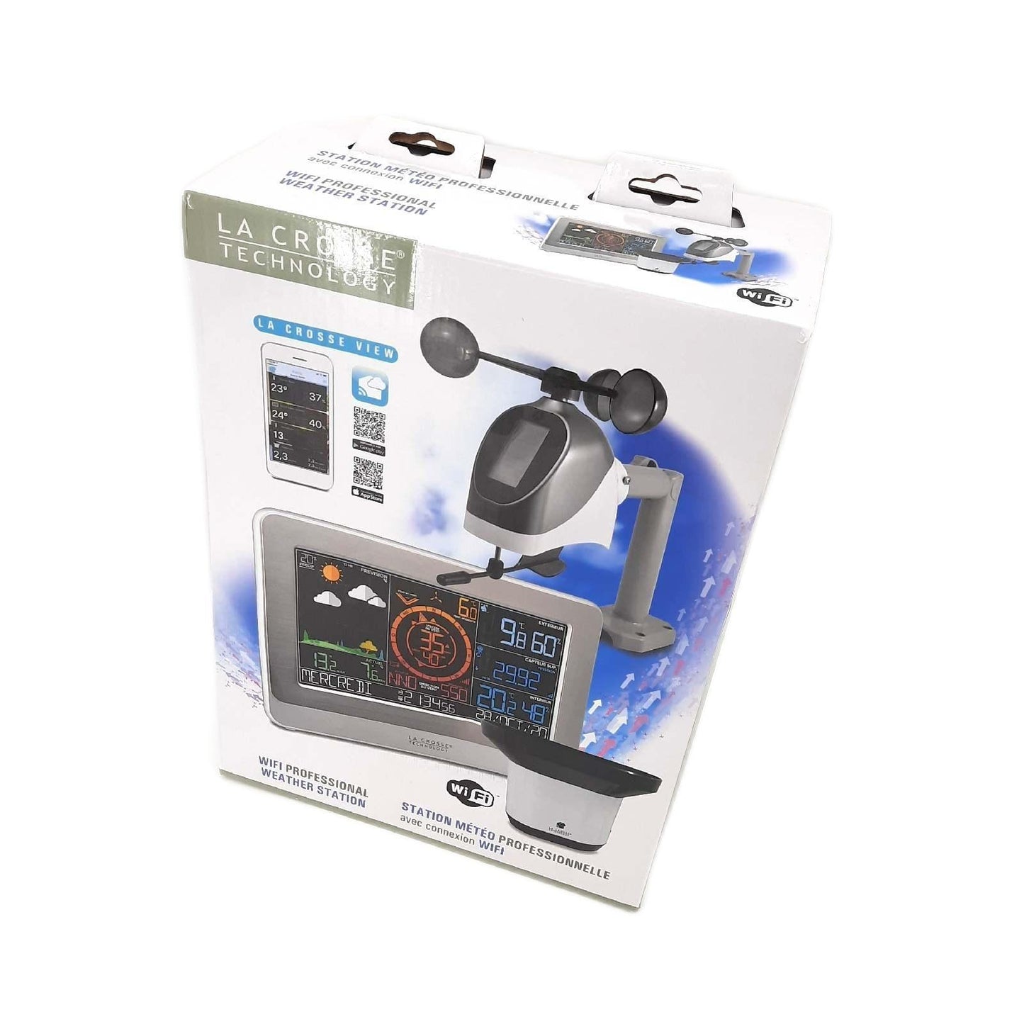 La Crosse Technology WS6869 Wetterstation Wifi Verbindung Weiß Silber Profi Qualität