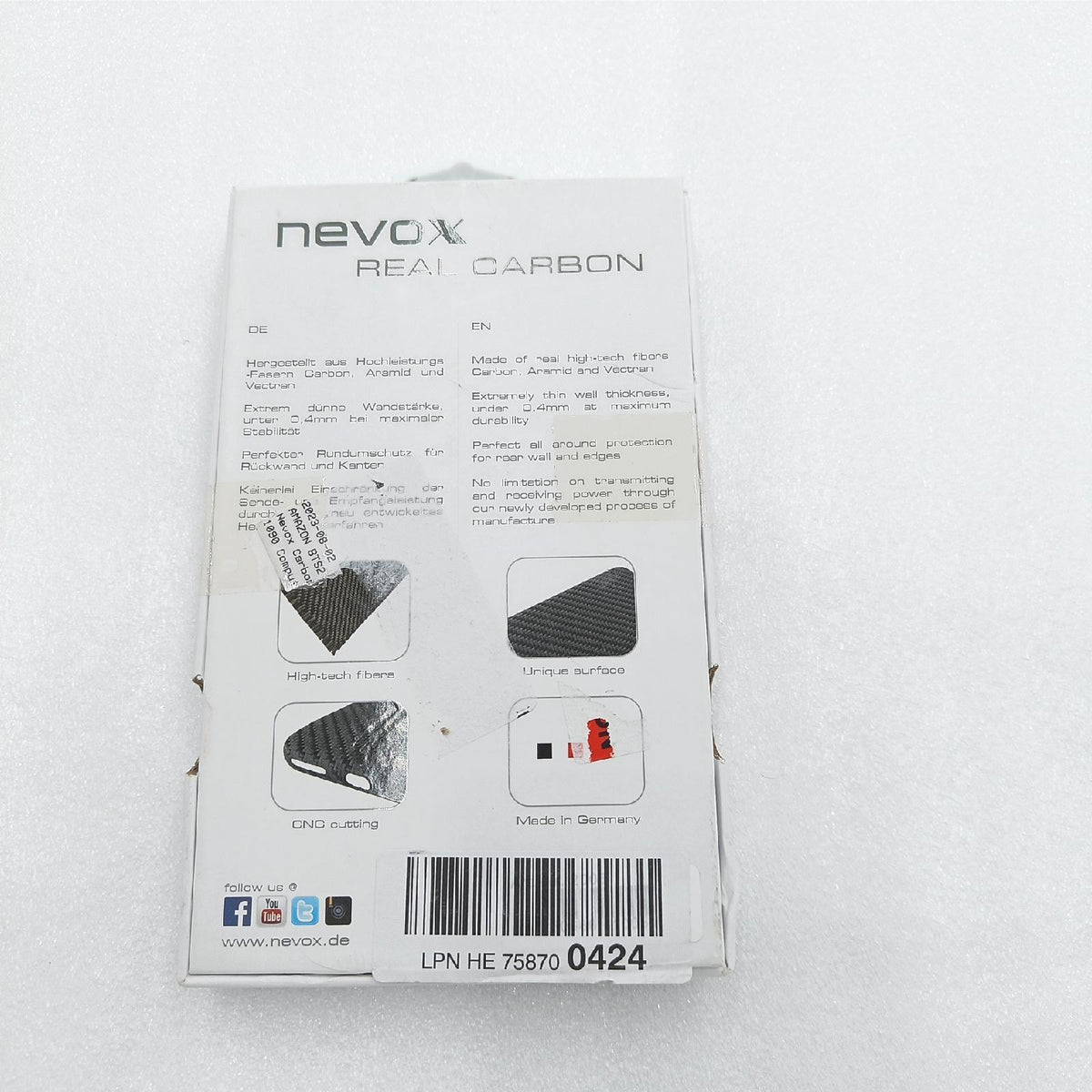 Nevox CarbonSeries Cover für iPhone 13 Pro Max  [High-Tech-Fasern] Carbon  Aramid und Vectran - Made in Germany -
