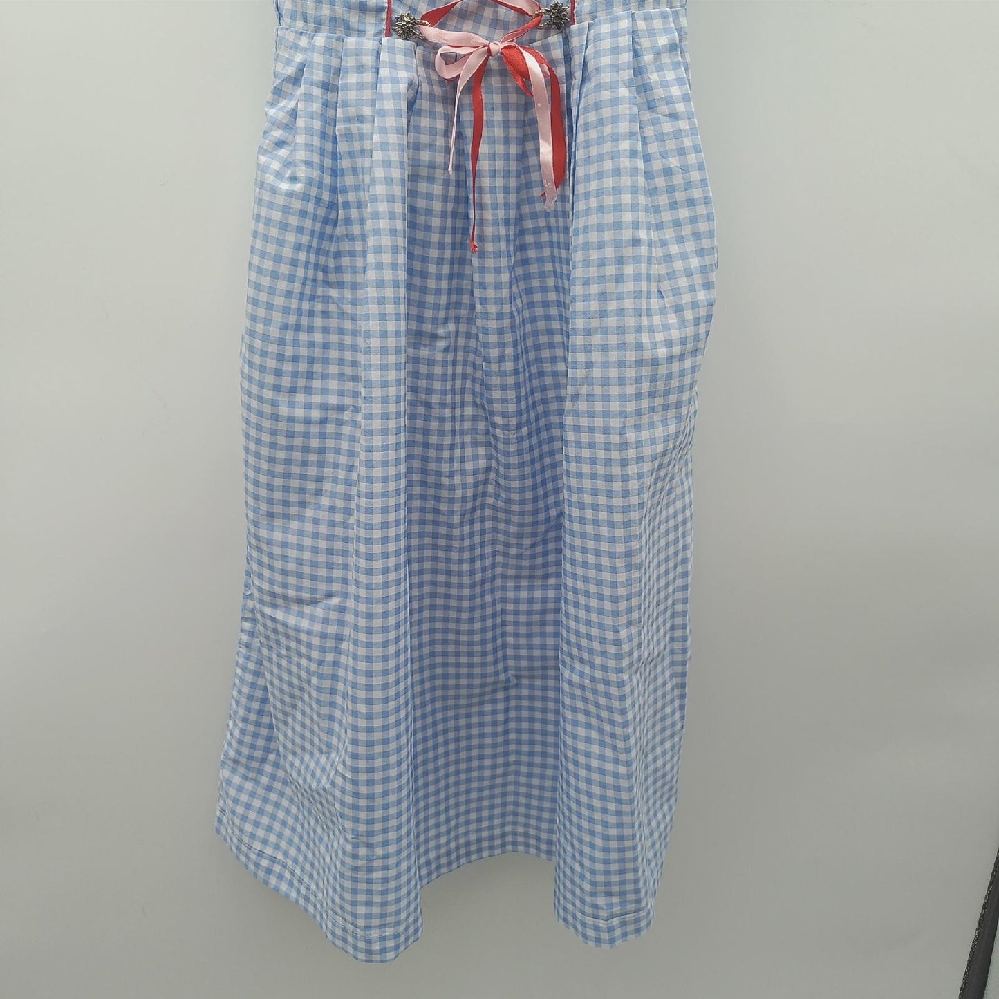 Donnerlittchen Mini Dirndl Damen Trachtenmode Lucy Hellblau Weiss Kariert Tradition