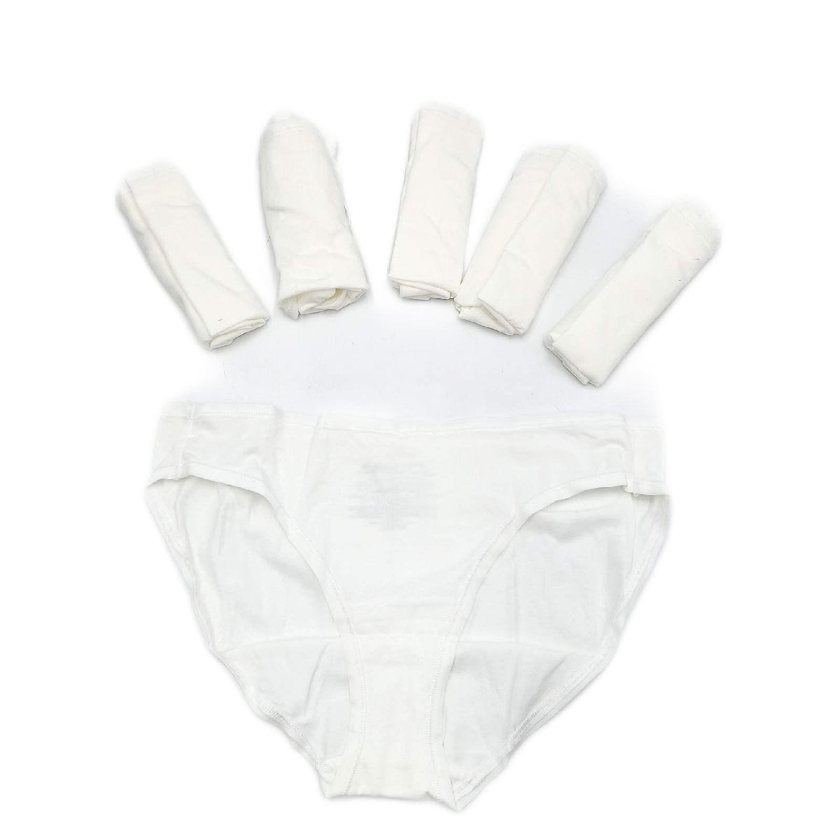 Amazon Essentials Damen Unterwäsche Bikini Slips Baumwolle in Übergröße erhältlich  6er Pack  Weiß  40