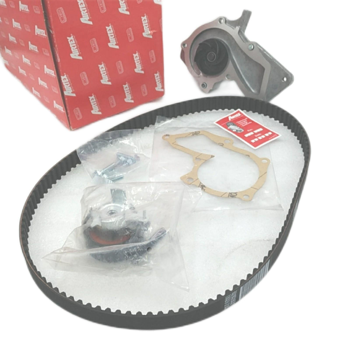 AIRTEX WPK-184801 Wasserpumpe + Zahnriemensatz Kompatibel mit FORD Fiesta Mk6 Schrägheck JA8  JR8 FOCUS III Turnier Fiesta Mk5 Schrägheck JH1  JD1  JH3  JD3 MONDEO IV Turnier BA7