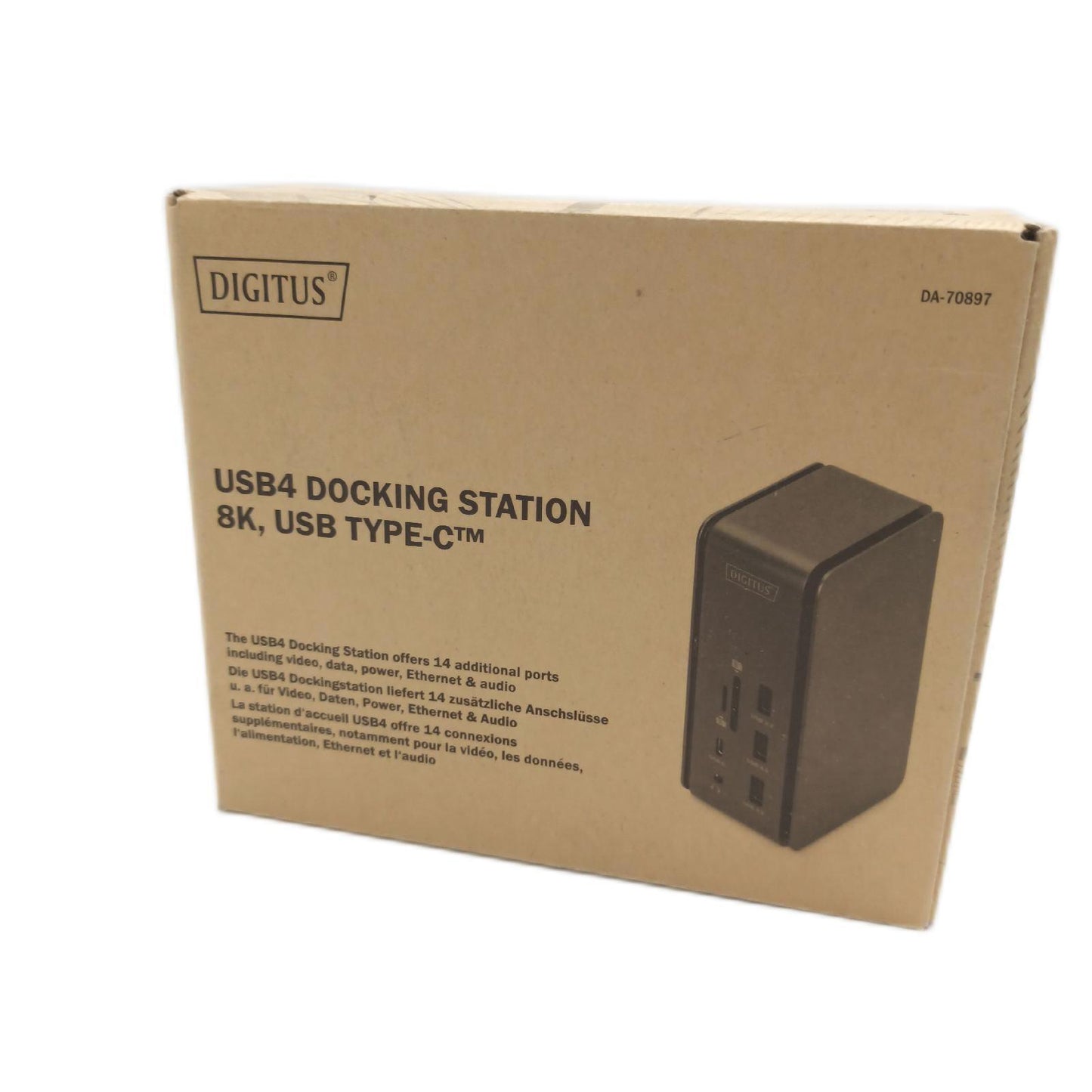 Digitus Dockingstation USB 40 8K USB C Grau Schwarz keine Funktion