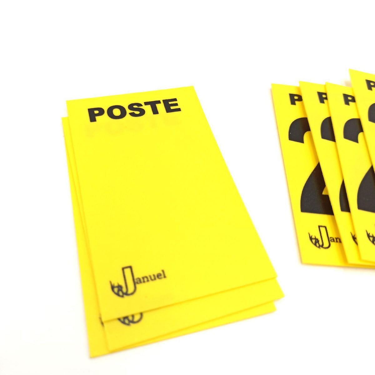 Januel – Postkarten für Jagd  Jagd  Jagd  Jagd  Jagd  24 nummerierte Postkarten  3 neutrale Karten  6 x 10 cm  weiches PVC  Gelb