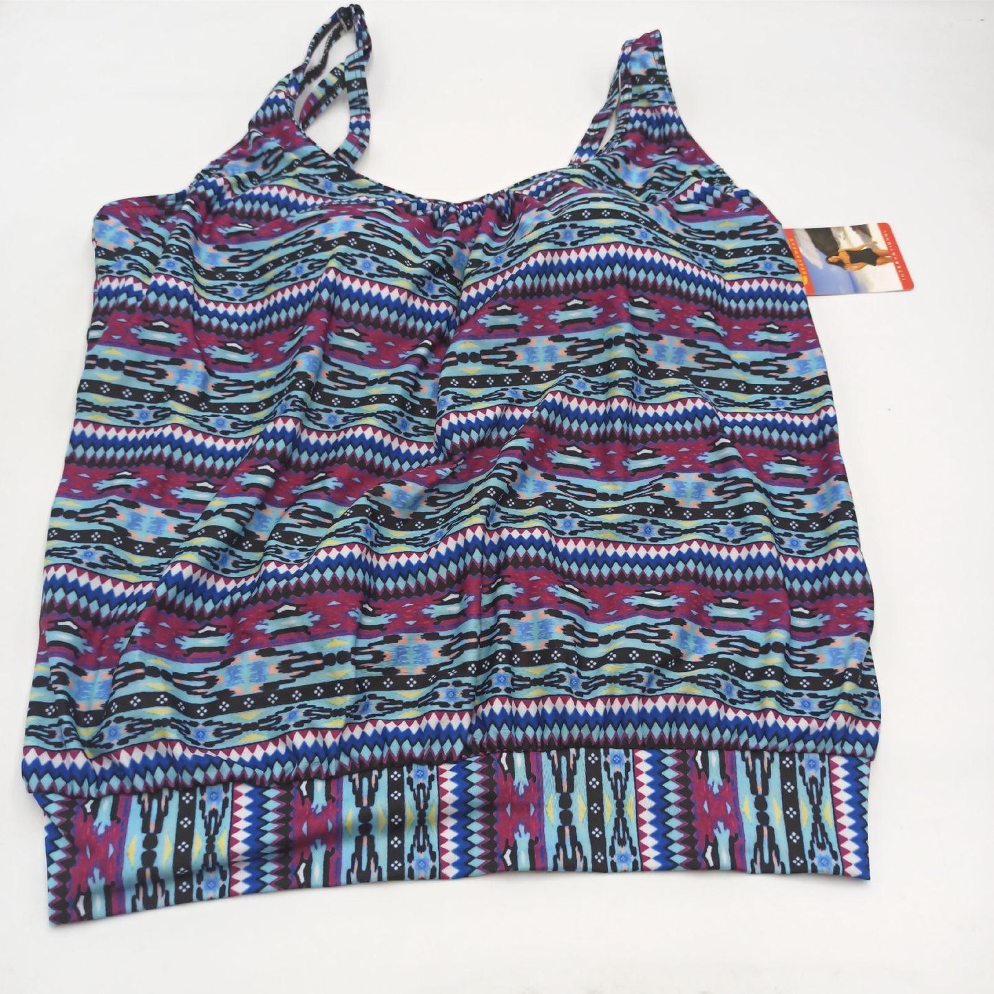 Octopus Tankini Damenmode Bademode Oversize Set Tankini Schwarz Gemustert G52