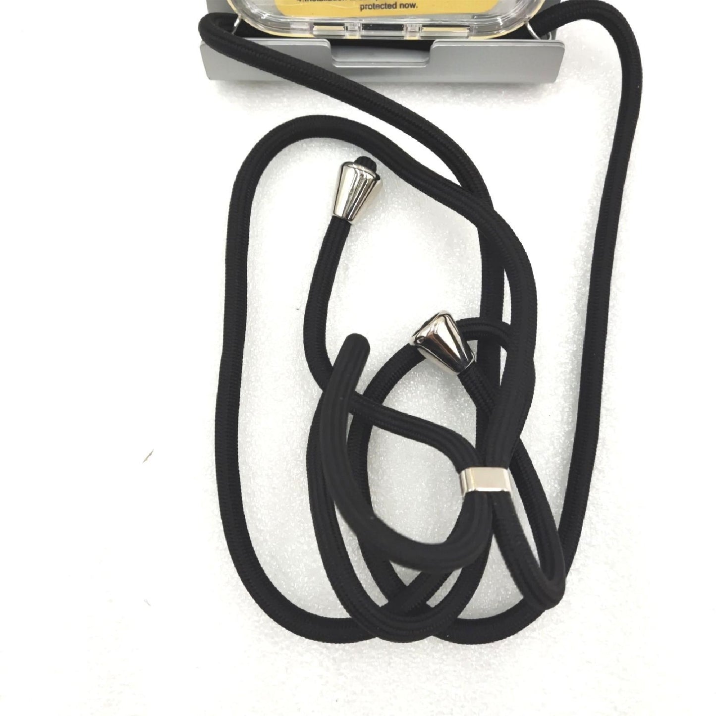 YuhooTech 360 Grad Handykette Hülle Kompatibel mit iPhone 14 Plus, Necklace Hülle mit Band/Doppel-Schutz Transparent Handyhülle[Einteiliges Design] Schutzhülle mit integriertem Displayschutz-Schwarz