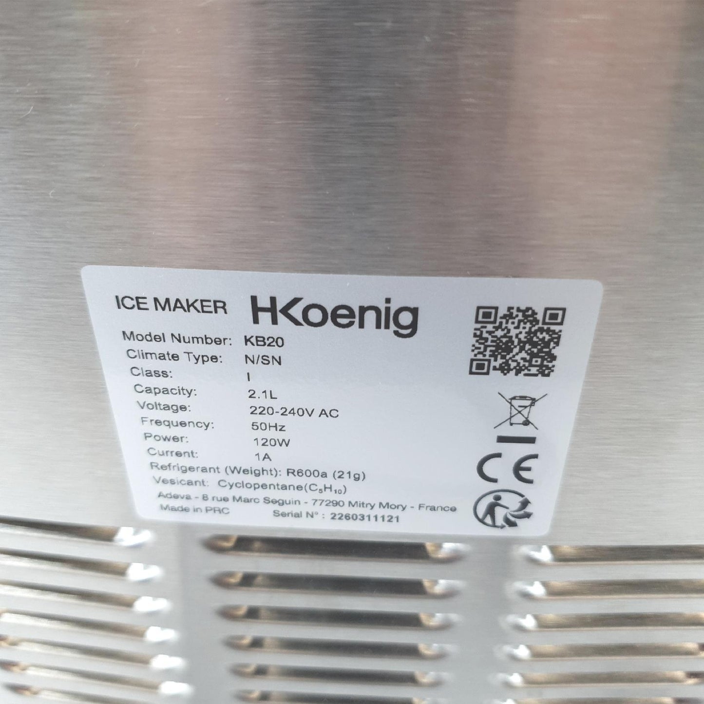 HKoenig Eiswürfelbereiter Küchengerät Eiswürfler KB20 12