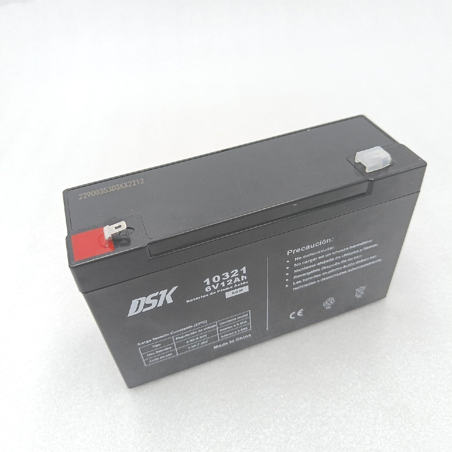 DSK Batterie AGM Blei Säure DSK 10321 6V 12 Ah langlebig wartungsfrei leistungsstark