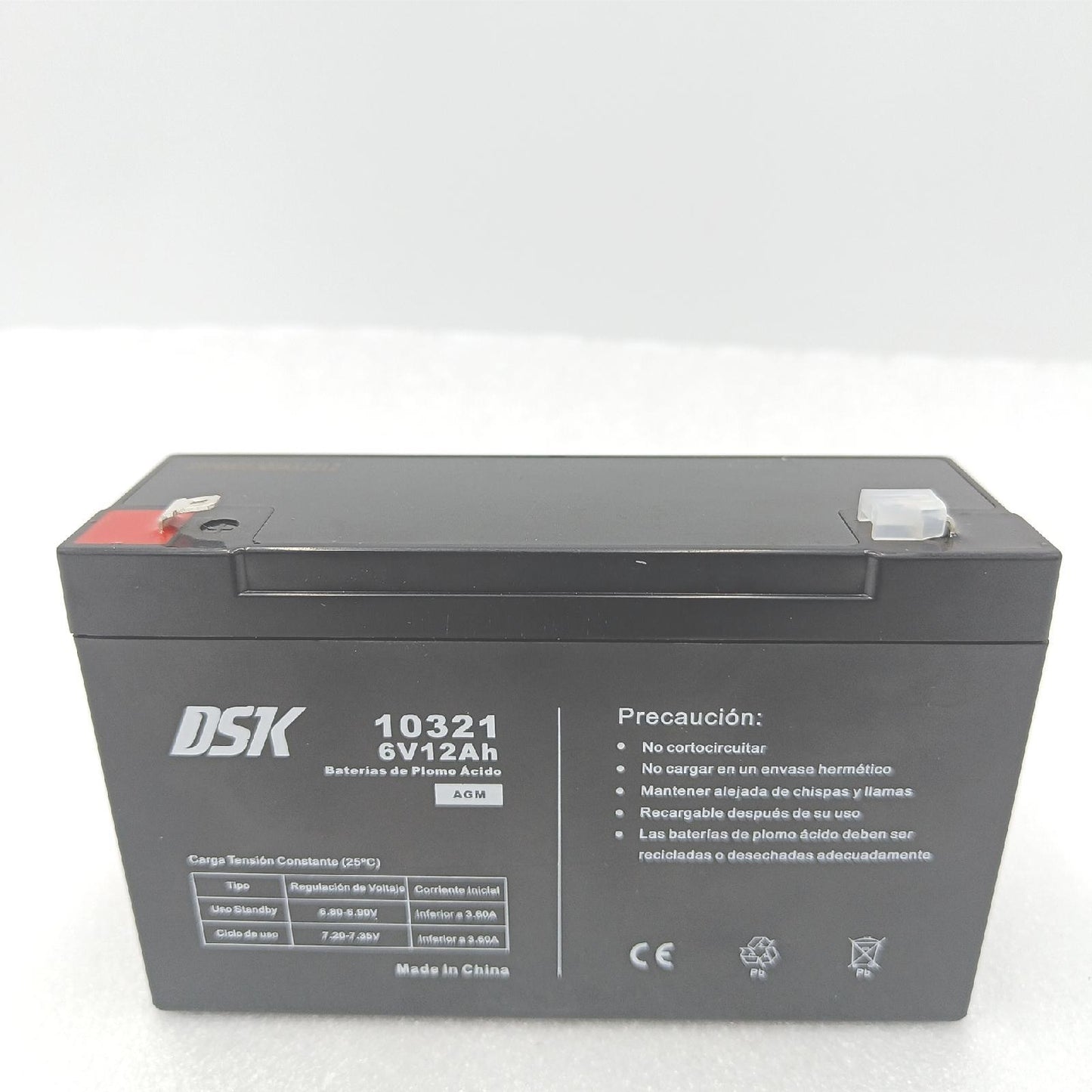 DSK Batterie AGM Blei Säure DSK 10321 6V 12 Ah langlebig wartungsfrei leistungsstark