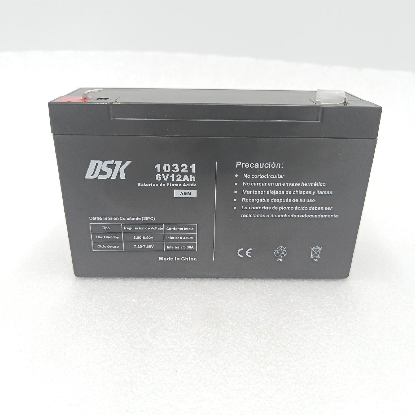 DSK Batterie AGM Blei Säure DSK 10321 6V 12 Ah langlebig wartungsfrei leistungsstark